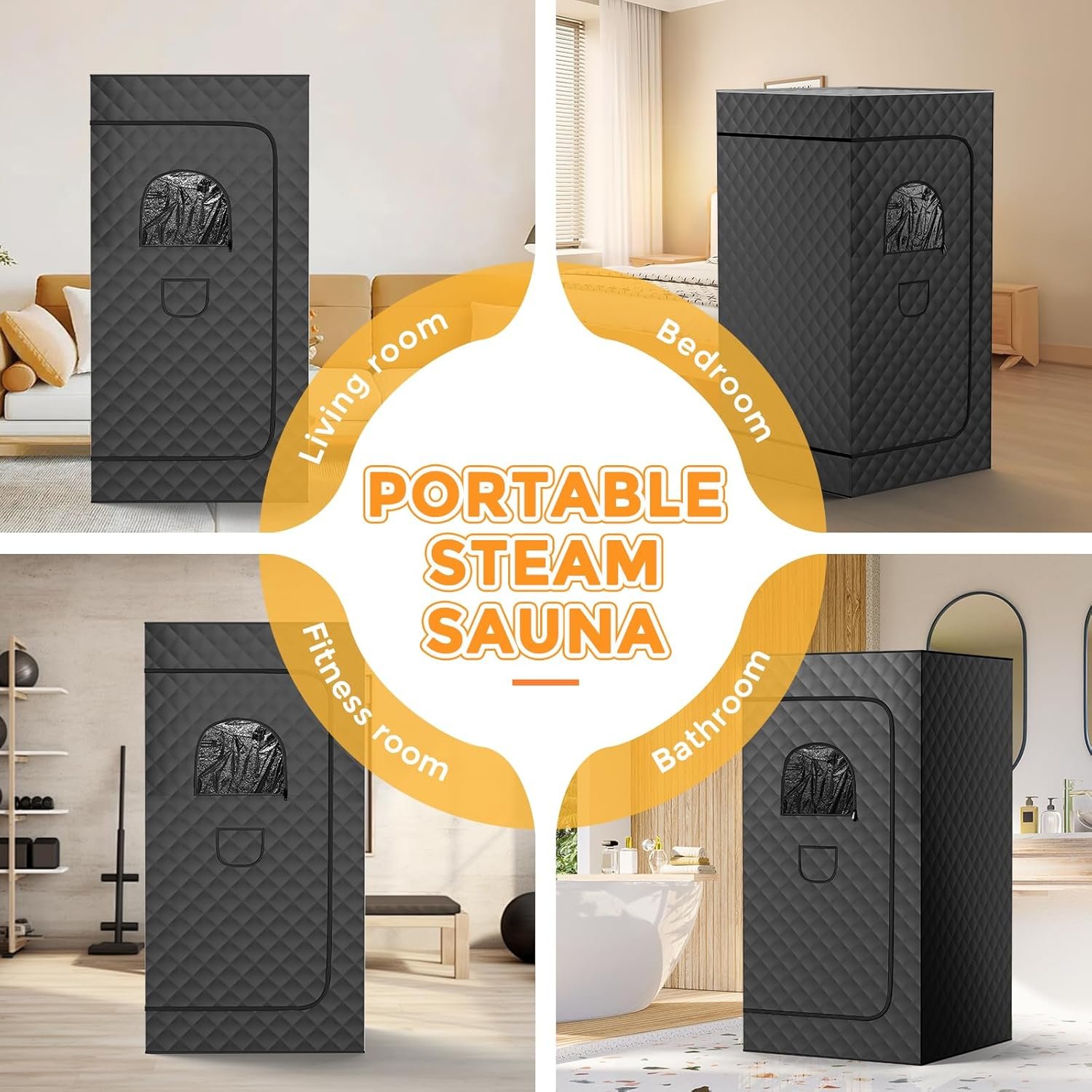 Sauna,Portable Sauna for Home,Personal Steam Sauna Box,Indoor Sauna Tent with 3L Steamer,Steam Room at Home,Plus Size 8 Sauna,Portable Sauna for Home,Personal Steam Sauna Box,Indoor Sauna Tent with 3L Steamer,Steam Room at Home,Plus Size - Image 8