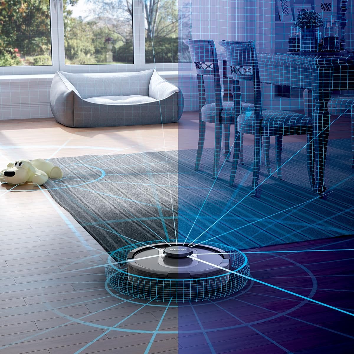 Shark UR2500SR AI Ultra Robot Vacuum, with Ultra Clean, Home Mapping, 30-Day Capacity Bagless Self Empty Base, Perfect for Pet Hair, WiFi, Compatible with Alexa, Black/Silver (Renewed) 9 Shark UR2500SR AI Ultra Robot Vacuum, with Ultra Clean, Home Mapping, 30-Day Capacity Bagless Self Empty Base, Perfect for Pet Hair, WiFi, Compatible with Alexa, Black/Silver (Renewed) - Image 9