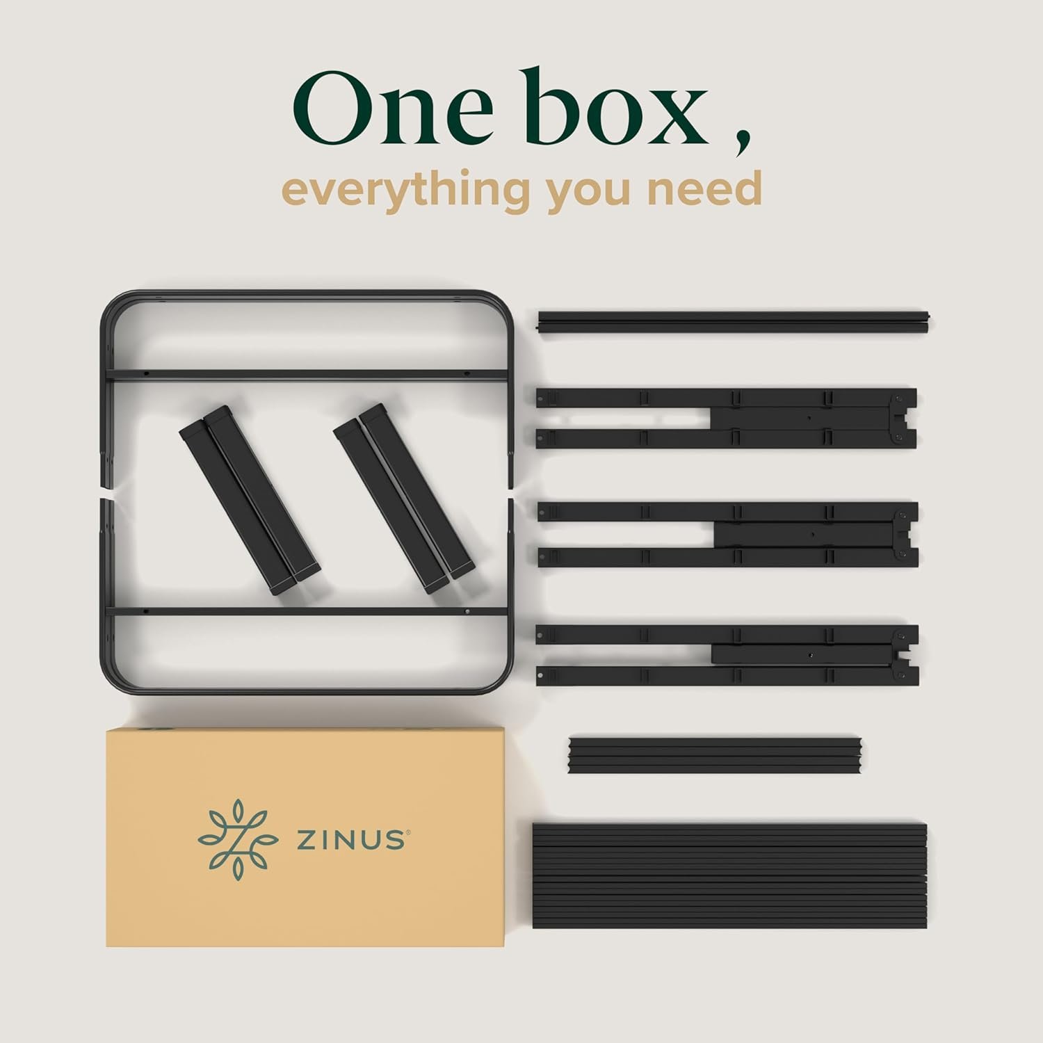 ZINUS Rumi 14in Easy SmartBase Mattress Foundation, Sturdy Metal Bed Frame, No Box Spring Needed, Eco Friendly Packaging, King 7 ZINUS Rumi 14in Easy SmartBase Mattress Foundation, Sturdy Metal Bed Frame, No Box Spring Needed, Eco Friendly Packaging, King - Image 7