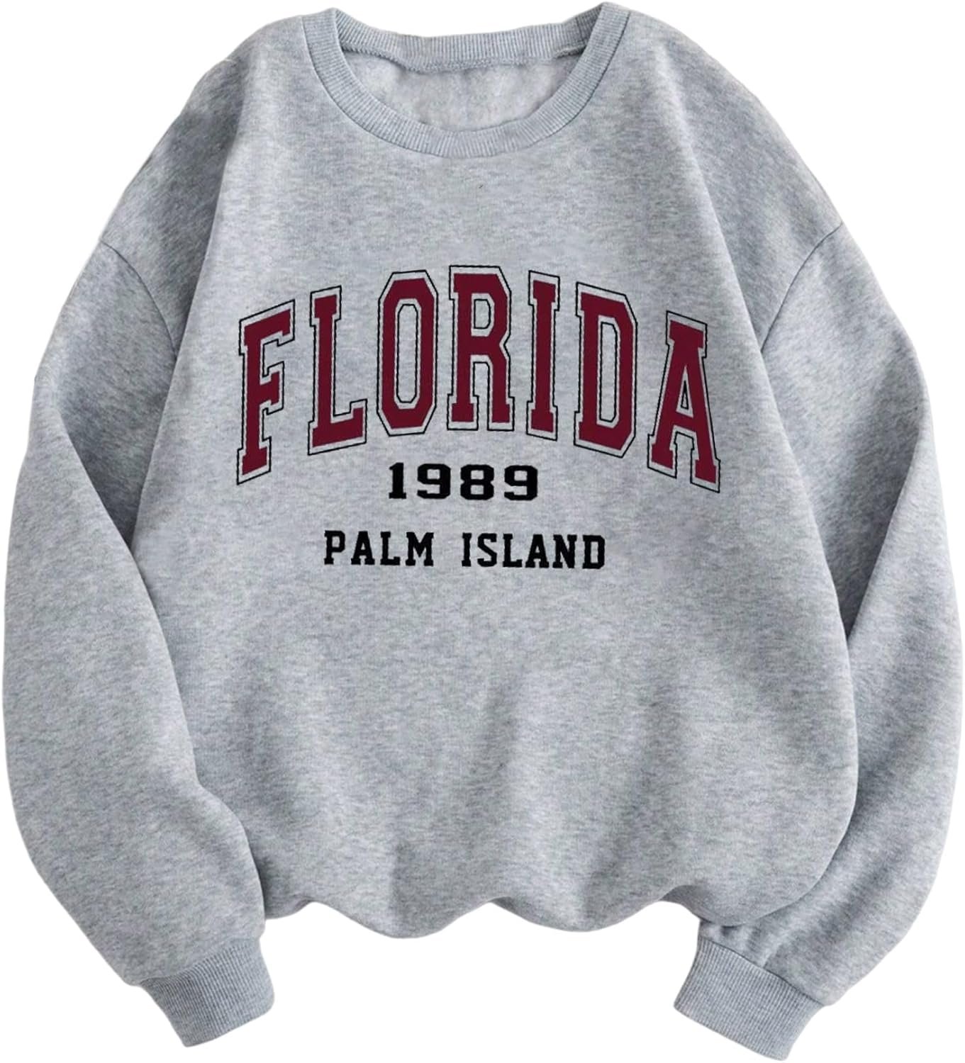 Hilinker Women's Graphic Crewneck Sweatshirts Casual Loose Long Sleeve Pullover Tops