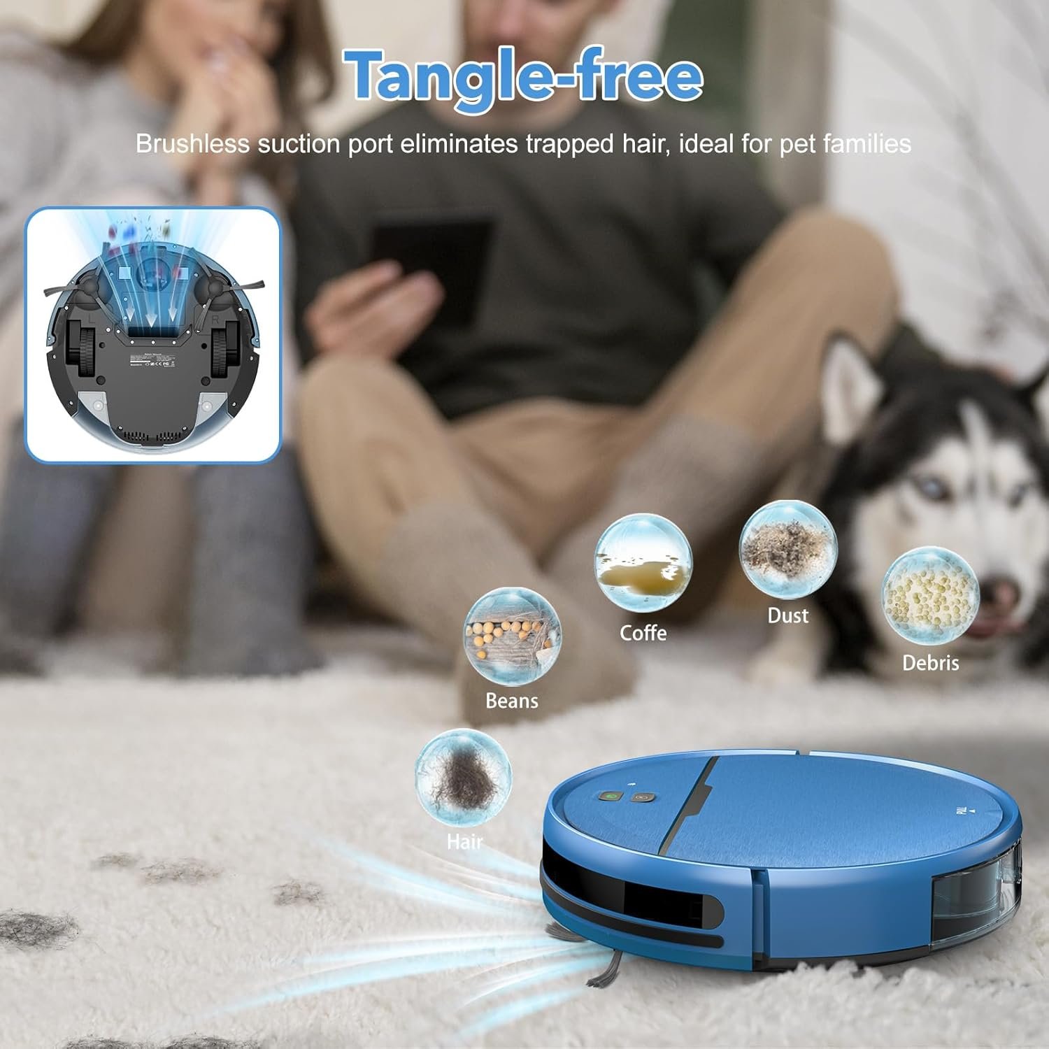 Robot Vacuum and Mop Combo, 2 in 1 Mopping Robot Vacuum Cleaner Compatible with WiFi/App, Robotic Vacuum Up to 2300Pa Suction, Self-Charging, Slim, Ideal for Hard Floor, Pet Hair, Low Pile Carpet 5 Robot Vacuum and Mop Combo, 2 in 1 Mopping Robot Vacuum Cleaner Compatible with WiFi/App, Robotic Vacuum Up to 2300Pa Suction, Self-Charging, Slim, Ideal for Hard Floor, Pet Hair, Low Pile Carpet - Image 5
