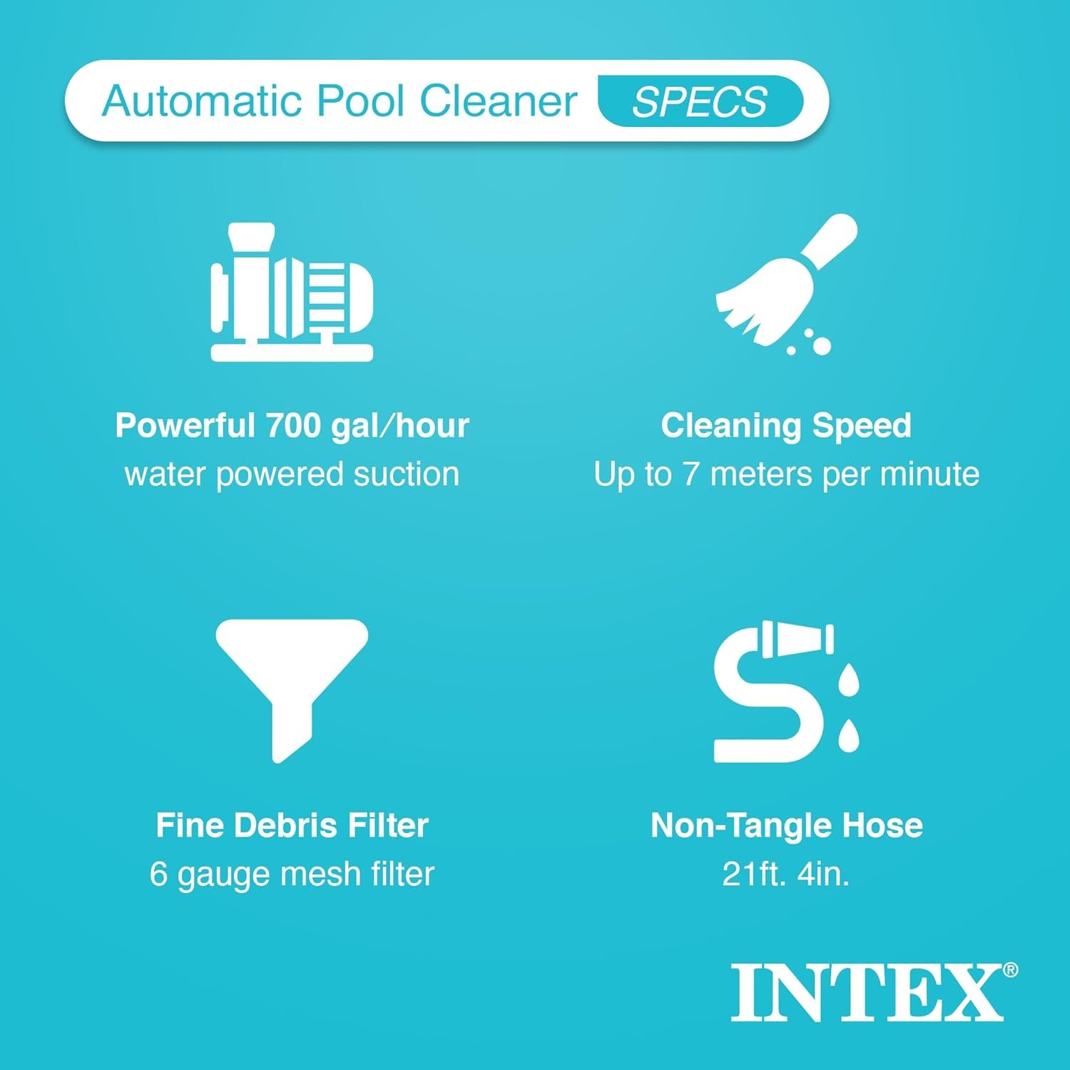 Intex Ultra XTR Framed Swimming Pool, Above Ground 18' x 52" Round Pool Set with 700 GPH Filter Pump and Robot Pool Vacuum Cleaner with 21 Inch Hose 5 Intex Ultra XTR Framed Swimming Pool, Above Ground 18' x 52" Round Pool Set with 700 GPH Filter Pump and Robot Pool Vacuum Cleaner with 21 Inch Hose - Image 5