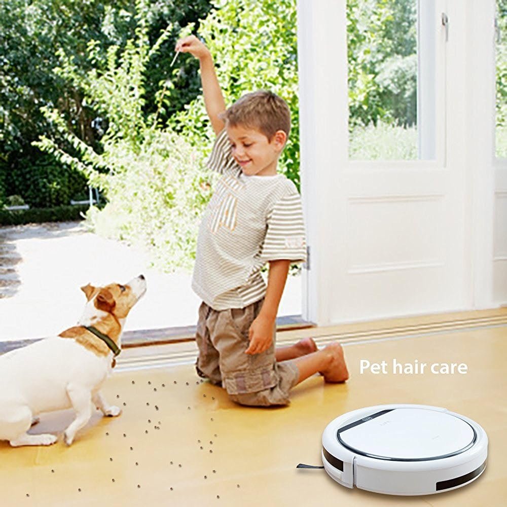 ILIFE V3s Pro Robot Vacuum Cleaner, Tangle-free Suction , Slim, Automatic Self-Charging Robotic Vacuum Cleaner, Daily Schedule Cleaning, Ideal For Pet Hair,Hard Floor and Low Pile Carpet,Pearl White 7 ILIFE V3s Pro Robot Vacuum Cleaner, Tangle-free Suction , Slim, Automatic Self-Charging Robotic Vacuum Cleaner, Daily Schedule Cleaning, Ideal For Pet Hair,Hard Floor and Low Pile Carpet,Pearl White - Image 7