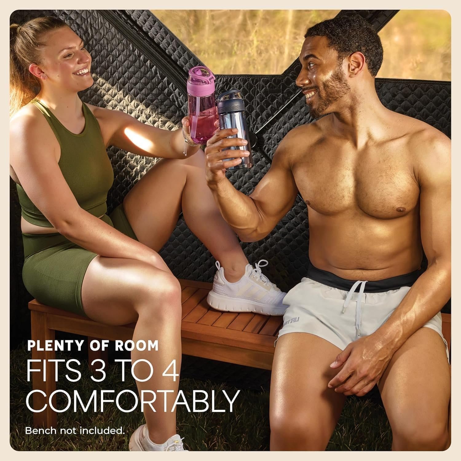 Lifepro ZenZone Outdoor Sauna Tent – Portable Wood Burning with Stove – 4 Person Steam & Dry Sauna for Camping, Backyard, Home Gym – Heavy Duty Oxford Cloth & Carbon Steel Stove 8 Lifepro ZenZone Outdoor Sauna Tent – Portable Wood Burning with Stove – 4 Person Steam & Dry Sauna for Camping, Backyard, Home Gym – Heavy Duty Oxford Cloth & Carbon Steel Stove - Image 8