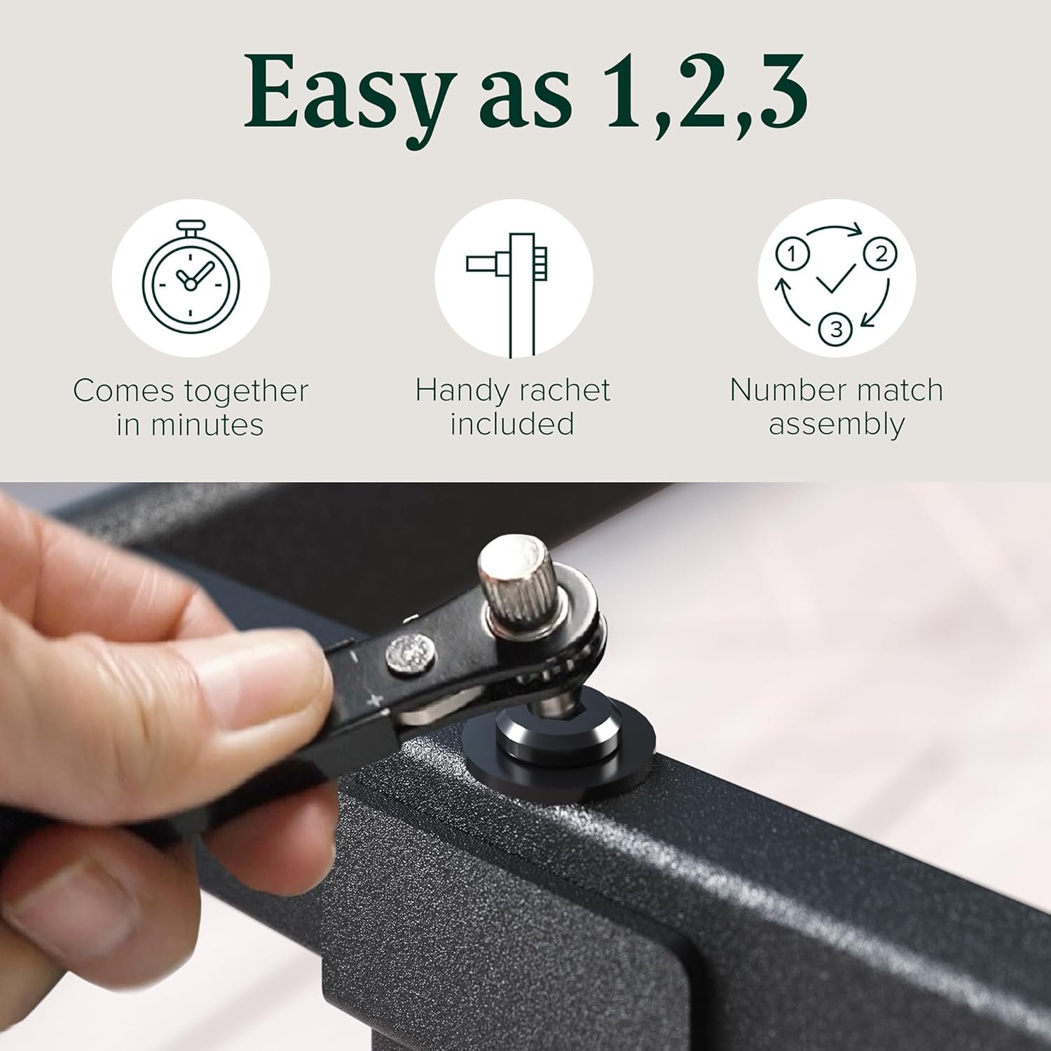 ZINUS Rumi 14in Easy SmartBase Mattress Foundation, Sturdy Metal Bed Frame, No Box Spring Needed, Eco Friendly Packaging, King 6 ZINUS Rumi 14in Easy SmartBase Mattress Foundation, Sturdy Metal Bed Frame, No Box Spring Needed, Eco Friendly Packaging, King - Image 6