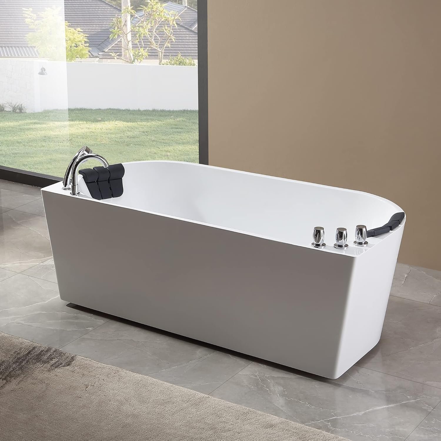 Empava Freestanding Whirlpool Bathtub,Acrylic 8 Hydromassage Jets Tub 59 inch 8 Empava Freestanding Whirlpool Bathtub,Acrylic 8 Hydromassage Jets Tub 59 inch - Image 8