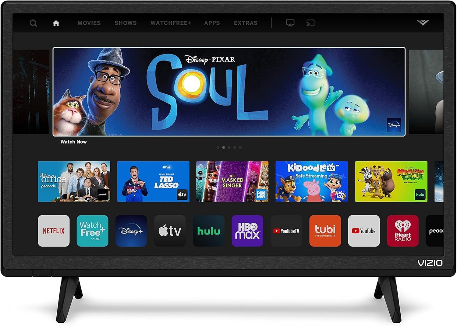 VIZIO 24-inch 1080p Smart TV with Apple AirPlay and Chromecast Built-in, Screen Mirroring for Second Screens, & 150+ Free Streaming Channels, D24f-J09, 2021 Model (Renewed)