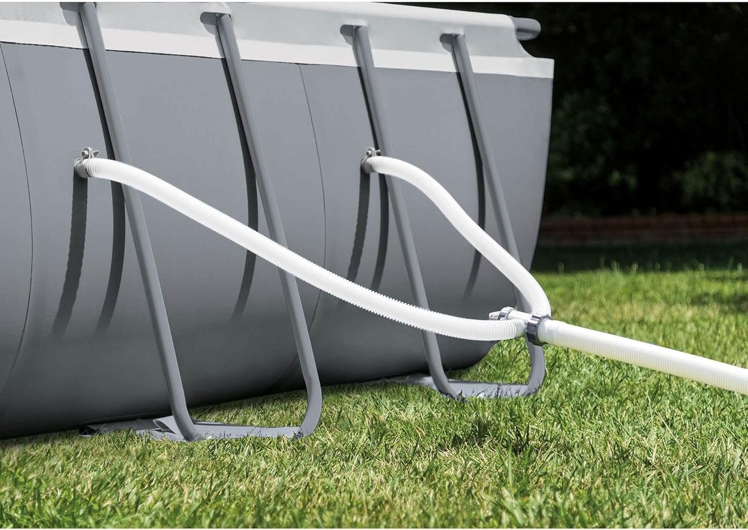 INTEX 32' x 16' x 52" Ultra XTR Frame Above Ground Rectangular Outdoor Swimming Pool Set with Krystal Clear Saltwater System, Ladder, and Cover 7 INTEX 32' x 16' x 52" Ultra XTR Frame Above Ground Rectangular Outdoor Swimming Pool Set with Krystal Clear Saltwater System, Ladder, and Cover - Image 7