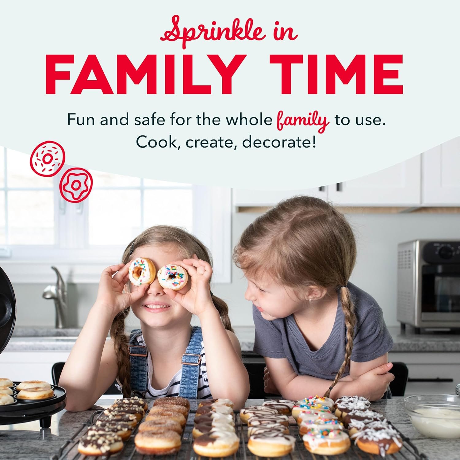 DASH Mini Donut Maker Machine for Kid-Friendly Breakfast, Snacks, Desserts & More with Non-stick Surface, Makes 7 Doughnuts - Aqua 3 DASH Mini Donut Maker Machine for Kid-Friendly Breakfast, Snacks, Desserts & More with Non-stick Surface, Makes 7 Doughnuts - Aqua - Image 3