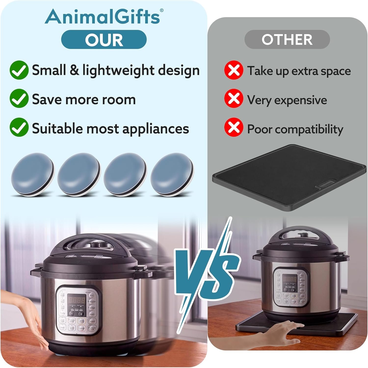 Appliance Sliders for Kitchen 24 PCS Self-Adhesive Small Kitchen Appliance Slider Hacks Easy to MovIing & Space Saving Must Have Gadgets Mixer Accessories for countertop 4 Appliance Sliders for Kitchen 24 PCS Self-Adhesive Small Kitchen Appliance Slider Hacks Easy to MovIing & Space Saving Must Have Gadgets Mixer Accessories for countertop - Image 4