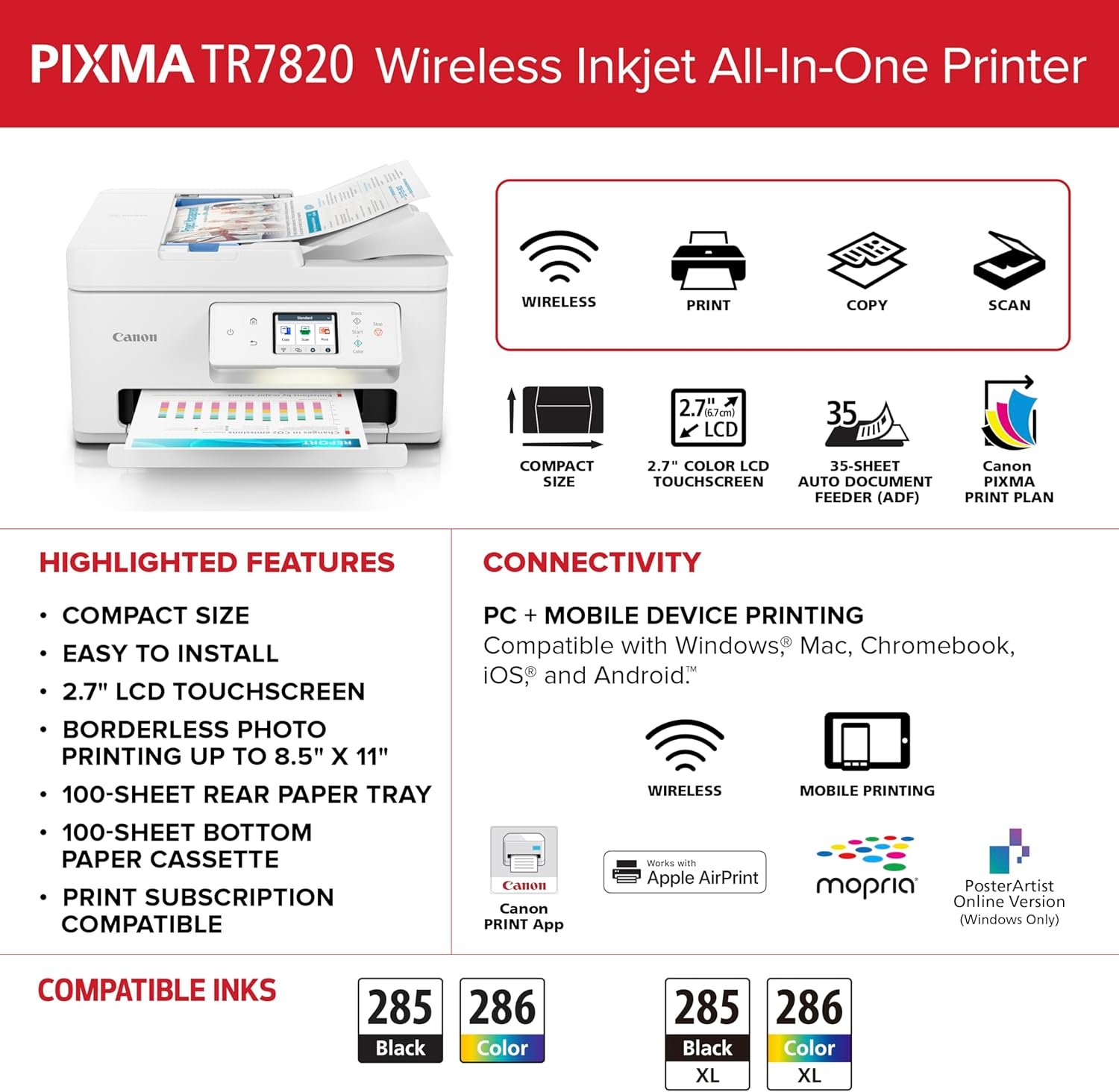 Canon PIXMA TR7820 – Wireless Home All-in-One Printer 6 Canon PIXMA TR7820 – Wireless Home All-in-One Printer - Image 6