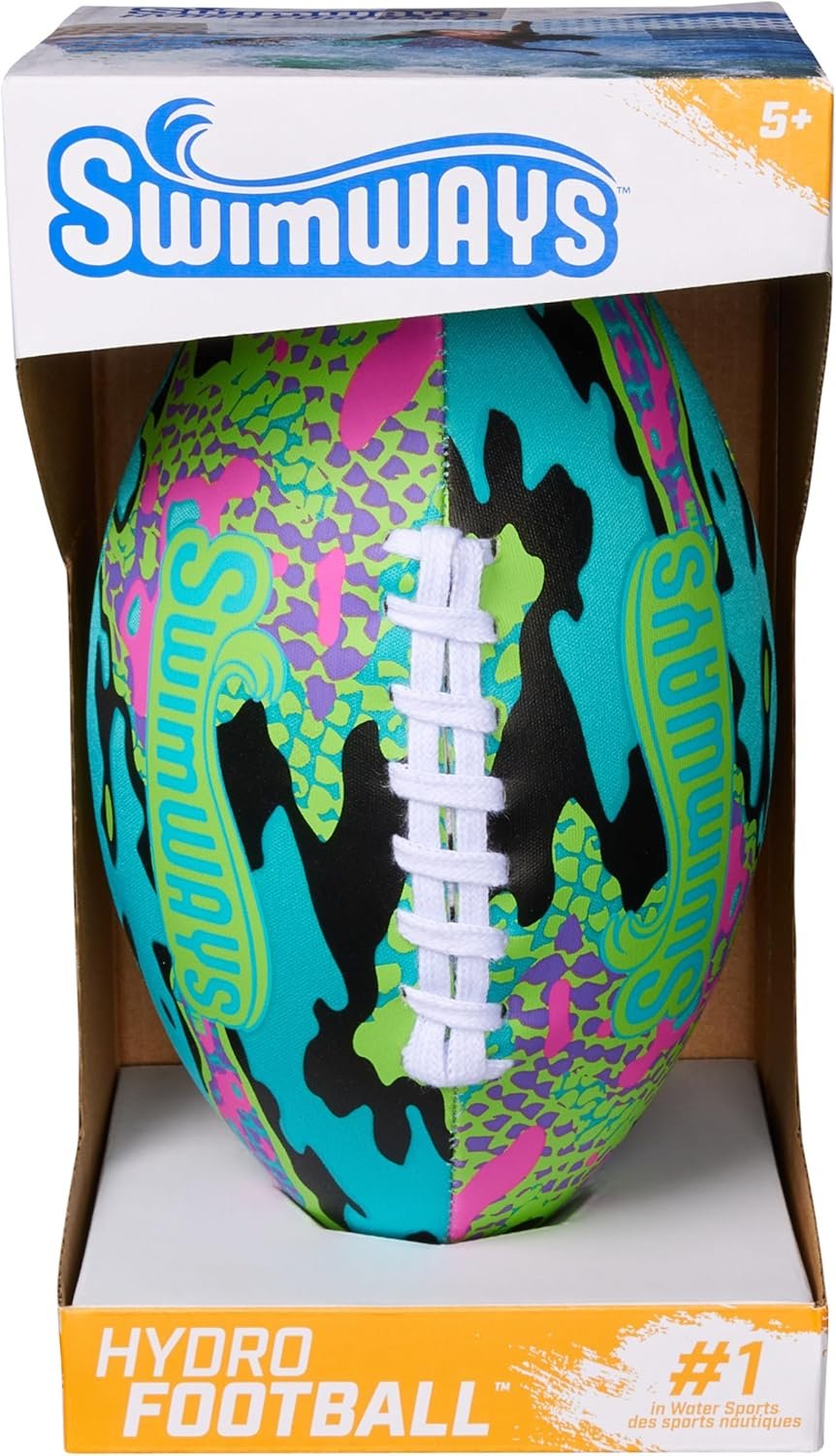 SwimWays Hydro Waterproof Football, Outdoor Games for Adults and Kids, Swimming Pool Accessories and Pool Party Games,9.25 Inches, Blue 7 SwimWays Hydro Waterproof Football, Outdoor Games for Adults and Kids, Swimming Pool Accessories and Pool Party Games,9.25 Inches, Blue - Image 7