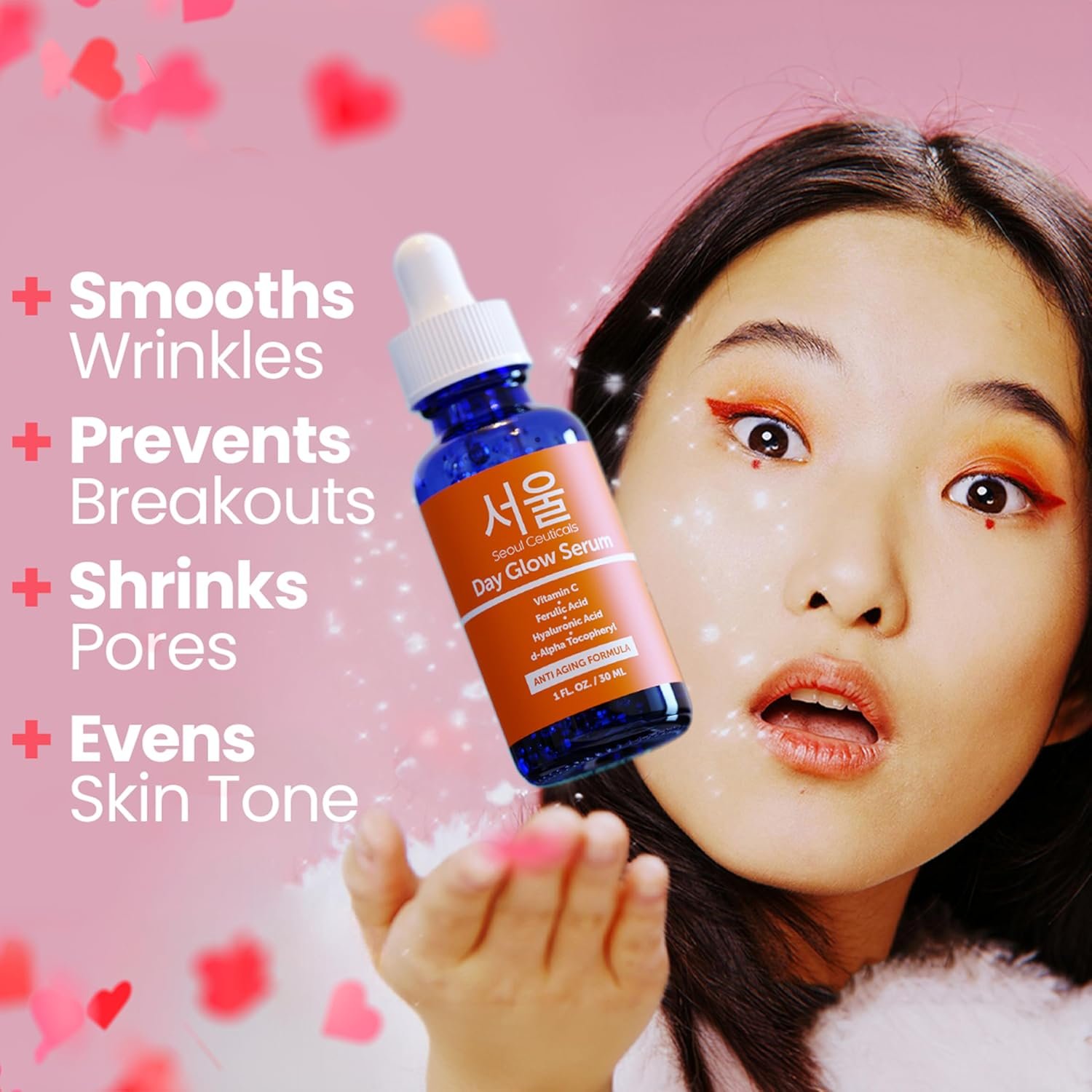SeoulCeuticals Korean Skin Care 20% Vitamin C Hyaluronic Acid Serum + CE Ferulic Acid - Potent Anti Aging, Anti Wrinkle Korean Beauty 1oz 4 SeoulCeuticals Korean Skin Care 20% Vitamin C Hyaluronic Acid Serum + CE Ferulic Acid - Potent Anti Aging, Anti Wrinkle Korean Beauty 1oz - Image 4