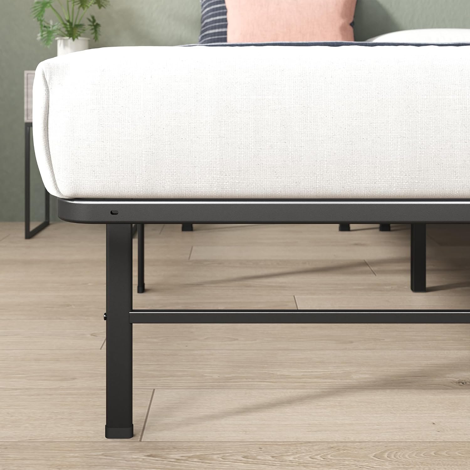 ZINUS Rumi 14in Easy SmartBase Mattress Foundation, Sturdy Metal Bed Frame, No Box Spring Needed, Eco Friendly Packaging, King 8 ZINUS Rumi 14in Easy SmartBase Mattress Foundation, Sturdy Metal Bed Frame, No Box Spring Needed, Eco Friendly Packaging, King - Image 8