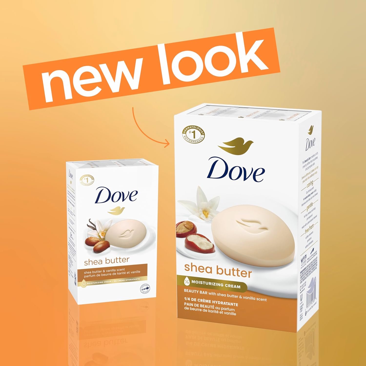 Dove Beauty Bar Soap Shea Butter, 8 Count 3 Dove Beauty Bar Soap Shea Butter, 8 Count - Image 3