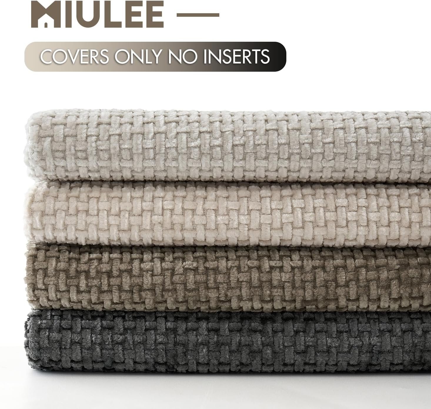 MIULEE Pack of 4 Couch Throw Pillow Covers 18x18 Inch Neutral Soft Decorative Chenille Pillow Covers Farmhouse Boho Cushion Covers for Mid Century Modern Home Decor Sofa Bedroom Living Room 5 MIULEE Pack of 4 Couch Throw Pillow Covers 18x18 Inch Neutral Soft Decorative Chenille Pillow Covers Farmhouse Boho Cushion Covers for Mid Century Modern Home Decor Sofa Bedroom Living Room - Image 5