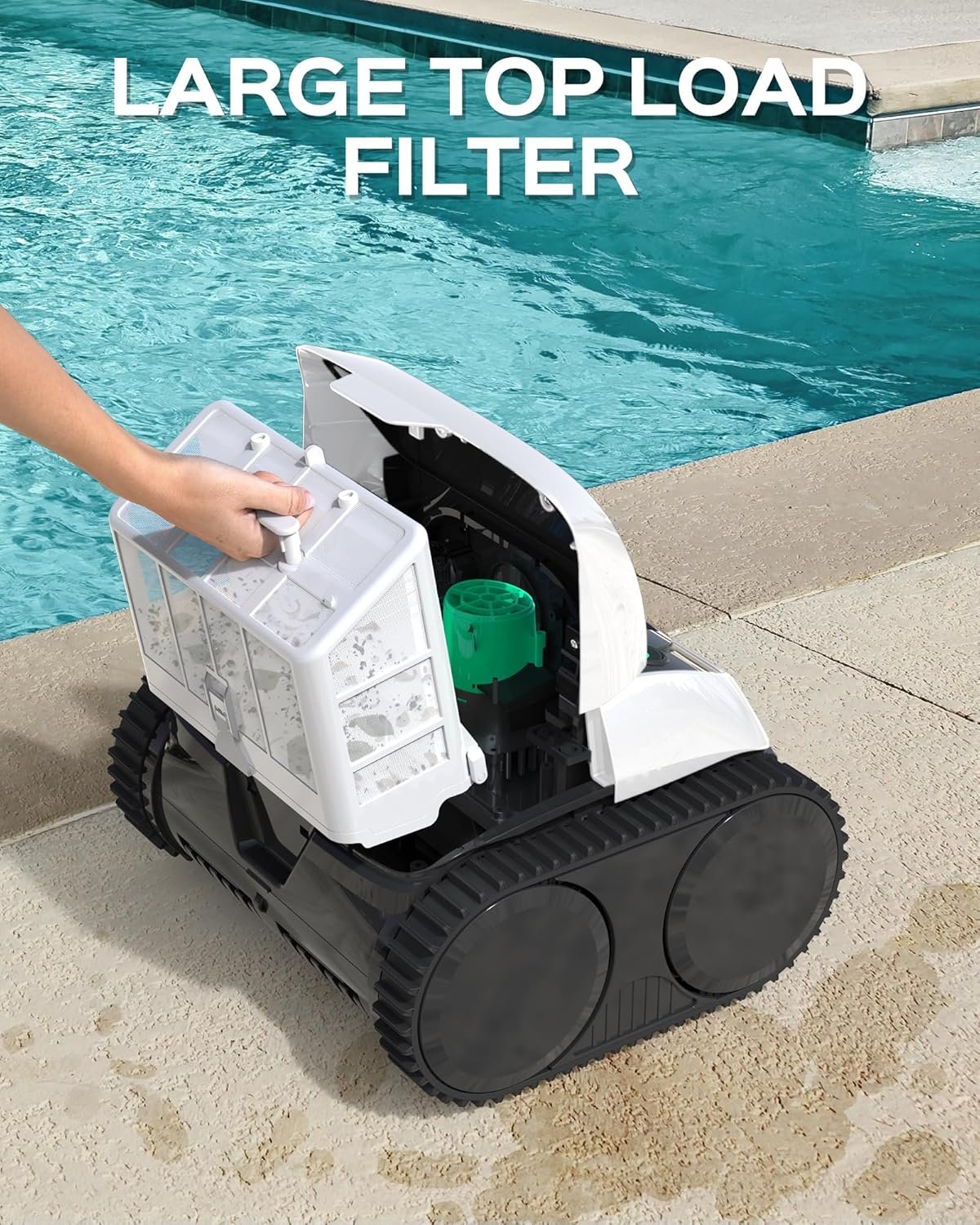 WYBOT C1 Cordless Robotic Pool Cleaners, Powerful Suction, Wall Climb Pool Robot with Intelligent Route Planning, Lasts 150Mins, Ideal for In-Ground Pools Up to 1,614 Sq.ft 5 WYBOT C1 Cordless Robotic Pool Cleaners, Powerful Suction, Wall Climb Pool Robot with Intelligent Route Planning, Lasts 150Mins, Ideal for In-Ground Pools Up to 1,614 Sq.ft - Image 5