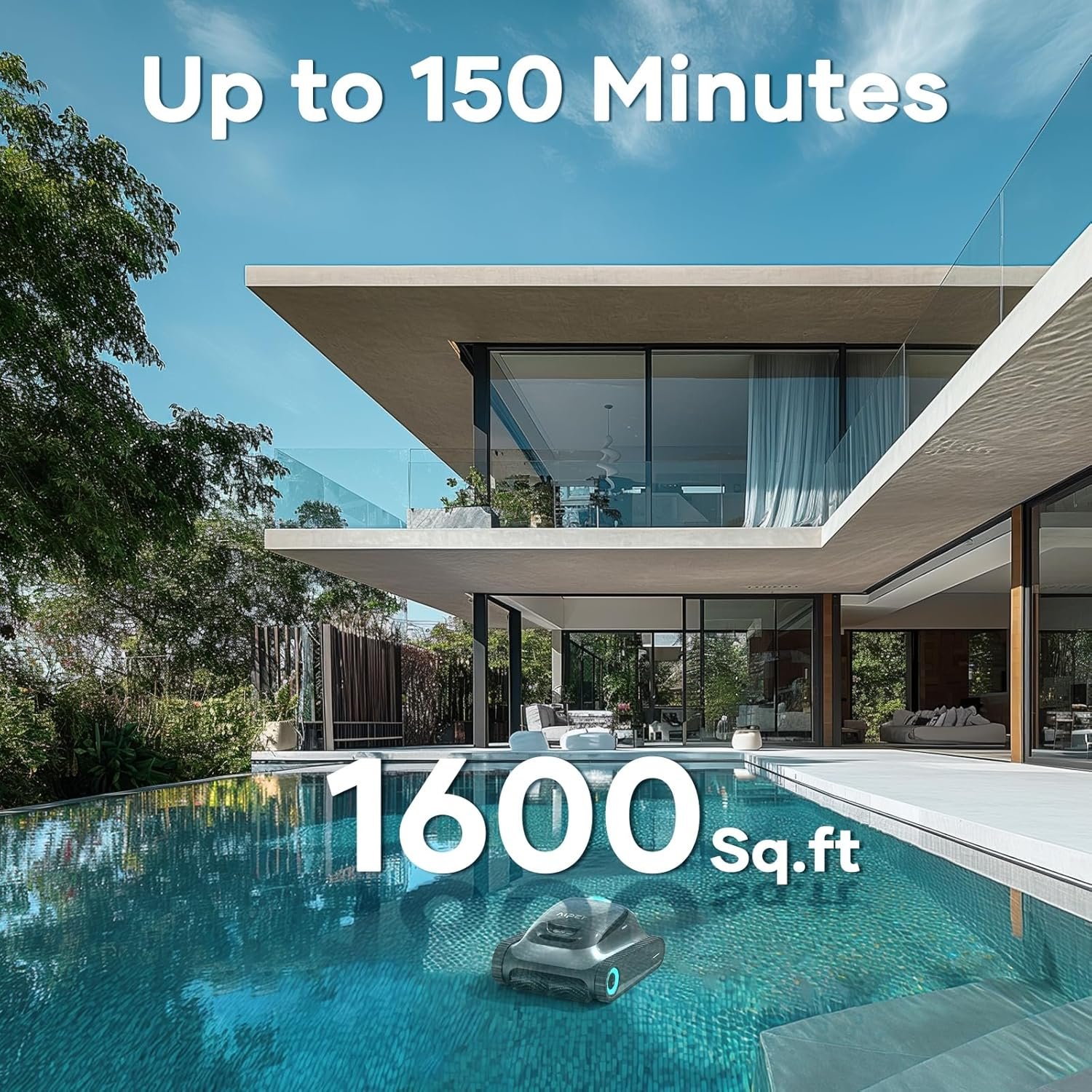 AIPER Scuba S1 Cordless Robotic Cleaner, Smart Navigation for Inground Pools up to 1,600 Sq.ft, Wall and Waterline Cleaning Vacuum 5 AIPER Scuba S1 Cordless Robotic Cleaner, Smart Navigation for Inground Pools up to 1,600 Sq.ft, Wall and Waterline Cleaning Vacuum - Image 5