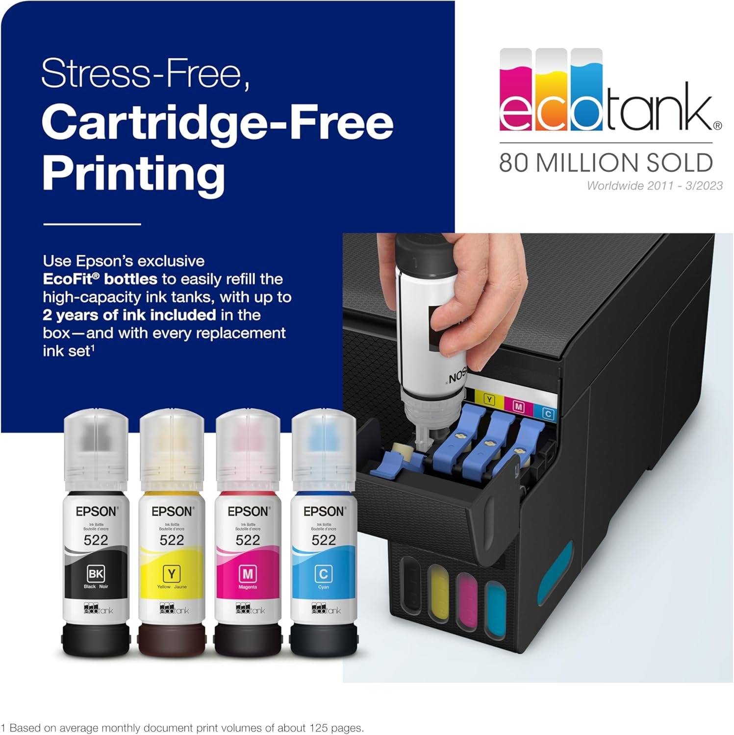 Epson EcoTank ET-2400 Wireless Color All-in-One Cartridge-Free Supertank Printer with Scan and Copy – Easy, Everyday Home Printing, Black 3 Epson EcoTank ET-2400 Wireless Color All-in-One Cartridge-Free Supertank Printer with Scan and Copy – Easy, Everyday Home Printing, Black - Image 3
