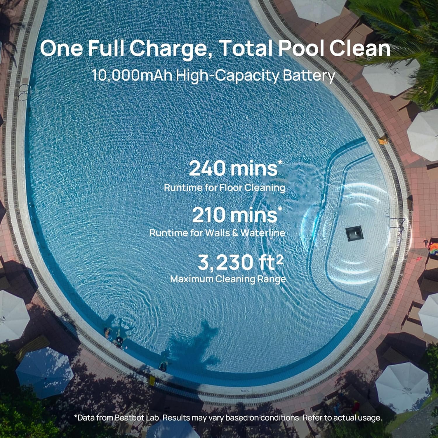 Beatbot AquaSense 2 Cordless Robotic Pool Vacuum Cleaner, Smart Surface Parking, Double-Pass Waterline Scrubbing, Cleans Floor, Walls, and Waterline, Above & In-Ground Pools up to 3,230 sq.ft - Blue 6 Beatbot AquaSense 2 Cordless Robotic Pool Vacuum Cleaner, Smart Surface Parking, Double-Pass Waterline Scrubbing, Cleans Floor, Walls, and Waterline, Above & In-Ground Pools up to 3,230 sq.ft - Blue - Image 6