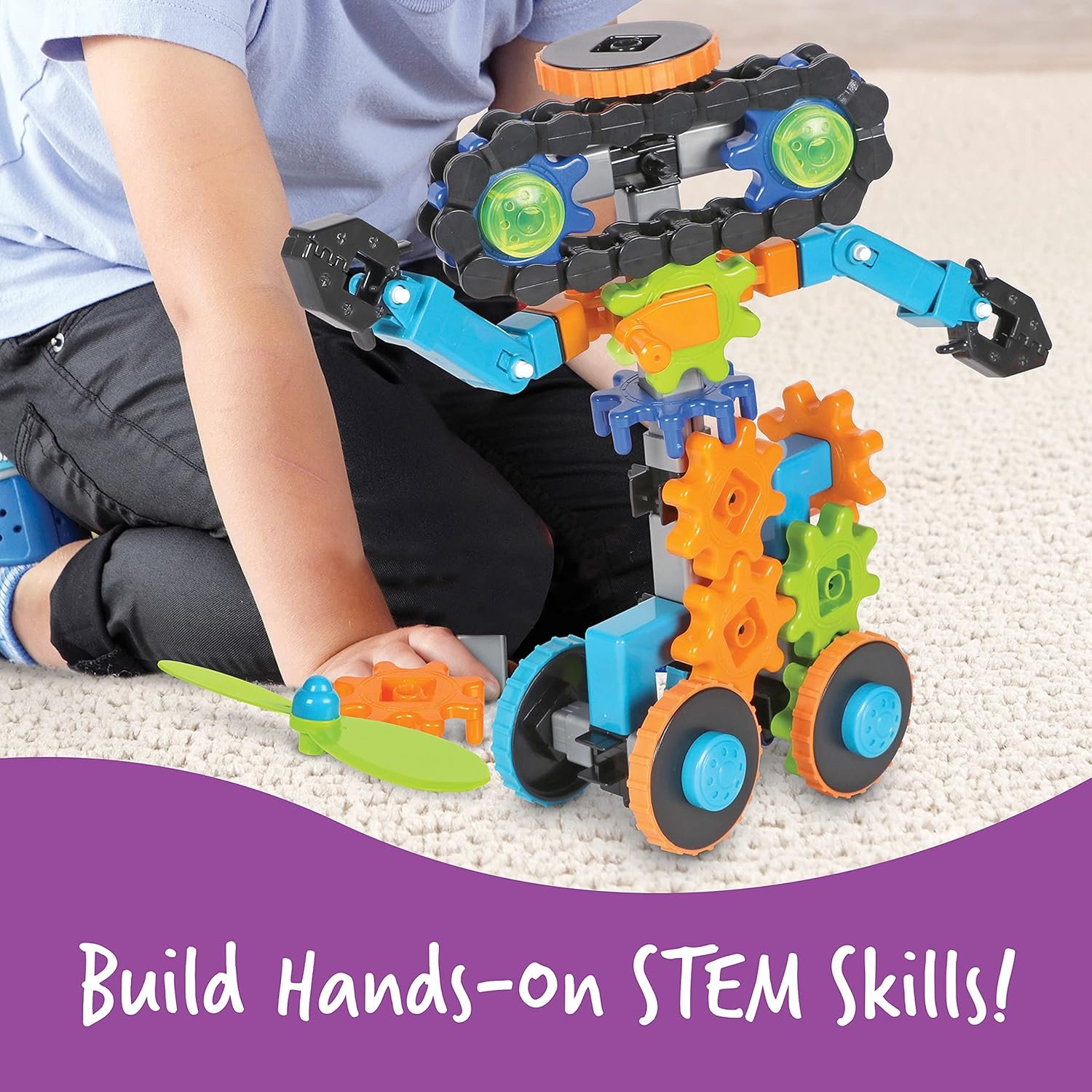 Learning Resources Gears! Gears! Gears! Robots in Motion Building Set - 116 Pieces, Ages 5+, Robot Toy, STEM Toys for Kids, Robots for Kids 3 Learning Resources Gears! Gears! Gears! Robots in Motion Building Set - 116 Pieces, Ages 5+, Robot Toy, STEM Toys for Kids, Robots for Kids - Image 3