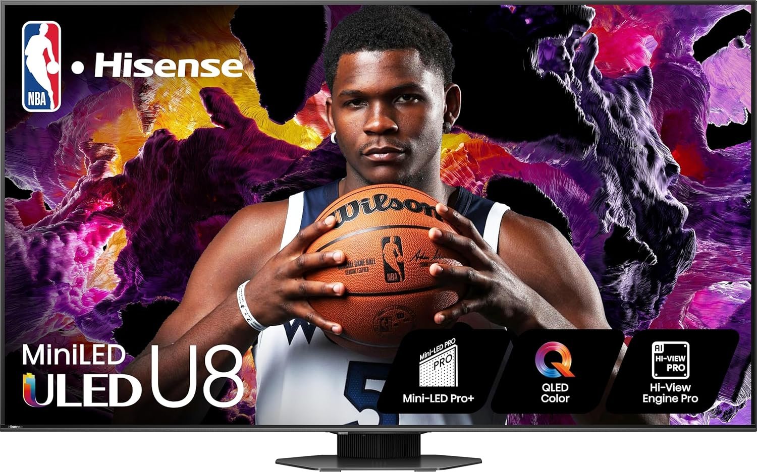 Hisense 65-Inch Class U8 Series Mini-LED ULED 4K UHD Google Smart TV (65U8N, 2024 Model) - QLED, Dolby Vision IQ, Dolby Atmos, Full Array Local Dimming Pro, 144Hz Game Mode Pro, Alexa Compatibility