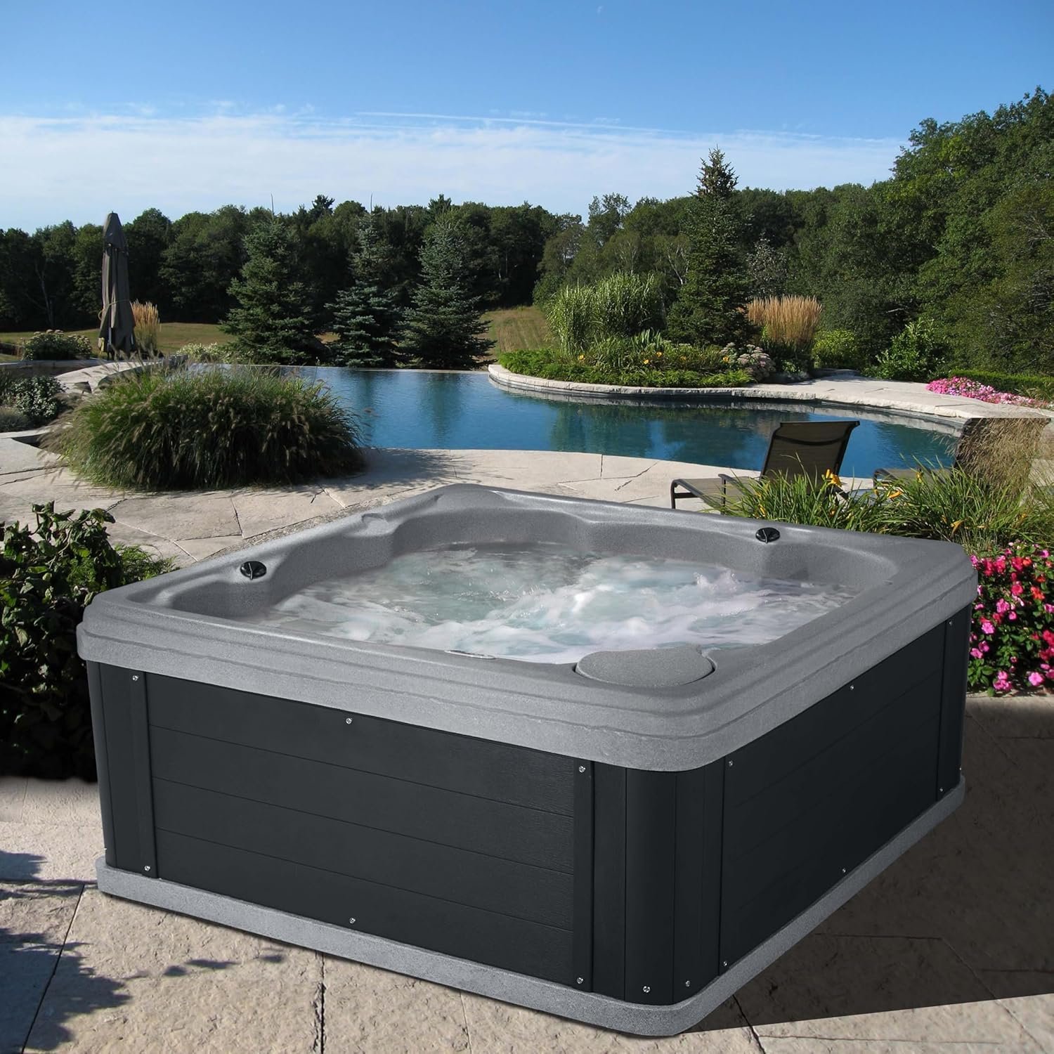 Inland 6 Person Indoor Outdoor Hot Tub, Plug & Play Spa, 24 Jets, LED Lighting System, Insulated Spa Cover, Made in USA, Aqualife by Strong Spas 11 Inland 6 Person Indoor Outdoor Hot Tub, Plug & Play Spa, 24 Jets, LED Lighting System, Insulated Spa Cover, Made in USA, Aqualife by Strong Spas - Image 11