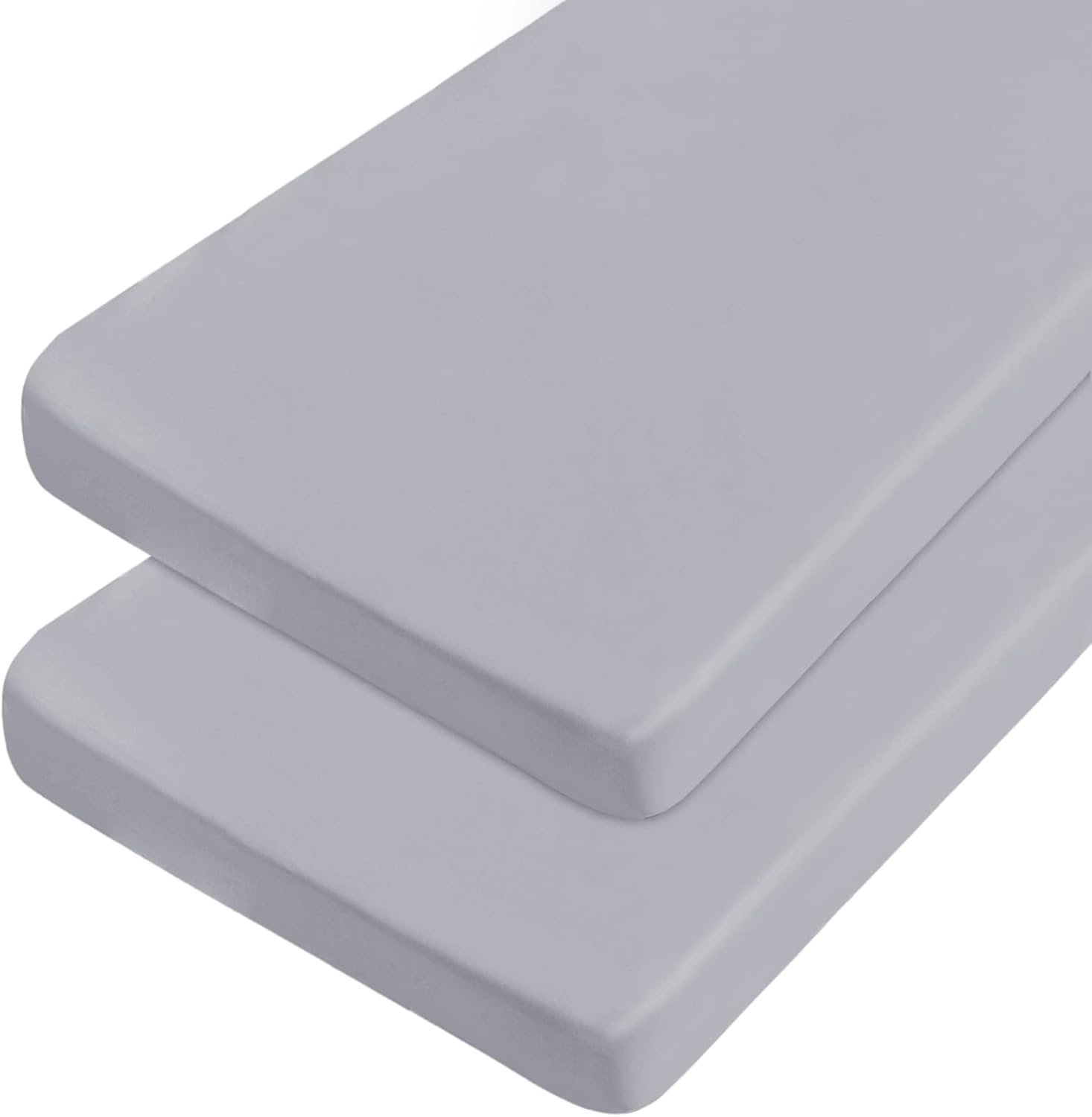 Cot Sheets 31" x 75", 2 Pack Cot Size Sheet Fitted with Narrow Twin/Camp Bunk/Rvs Bunk/Guest Beds/Army Cots/Trifold Mattress, Super Soft Breathable Microfiber Bed Cover, Bottom Sheet, Gray