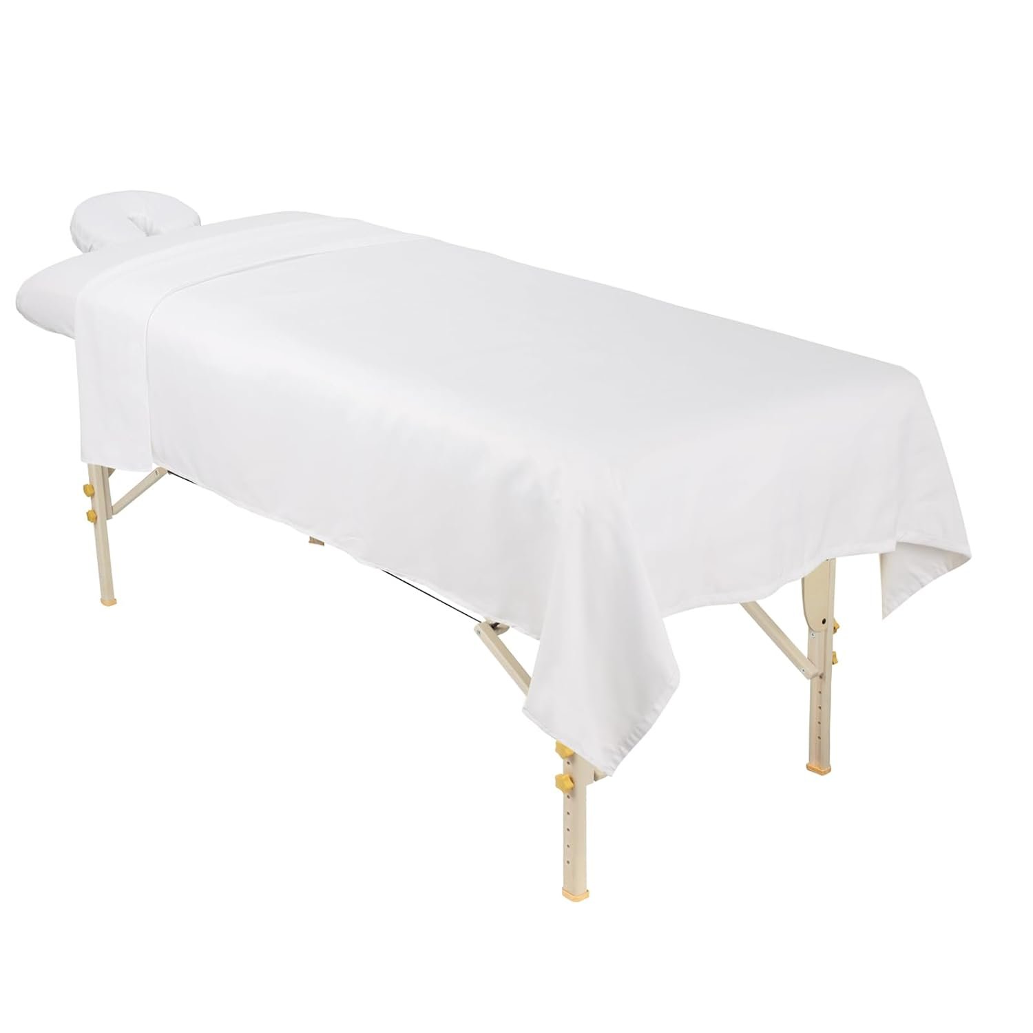 ForPro Professional Collection Premium Microfiber 3-Piece Massage Sheet Set, White, Ultra-Light, Stain, and Wrinkle-Resistant Includes Massage Flat and Fitted Sheet and Massage Face Rest Cover 4 ForPro Professional Collection Premium Microfiber 3-Piece Massage Sheet Set, White, Ultra-Light, Stain, and Wrinkle-Resistant Includes Massage Flat and Fitted Sheet and Massage Face Rest Cover - Image 4