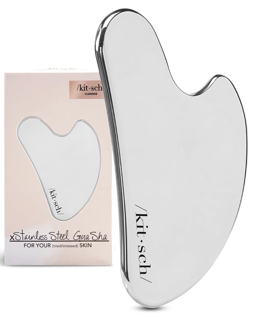 Kitsch Stainless Steel Gua Sha Facial Tools, Lymphatic Drainage Massager for Face, Chin & Jawline Sculpting, Body Guasha Tool for Muscle Tension, Skin Care Gift for Mom Women