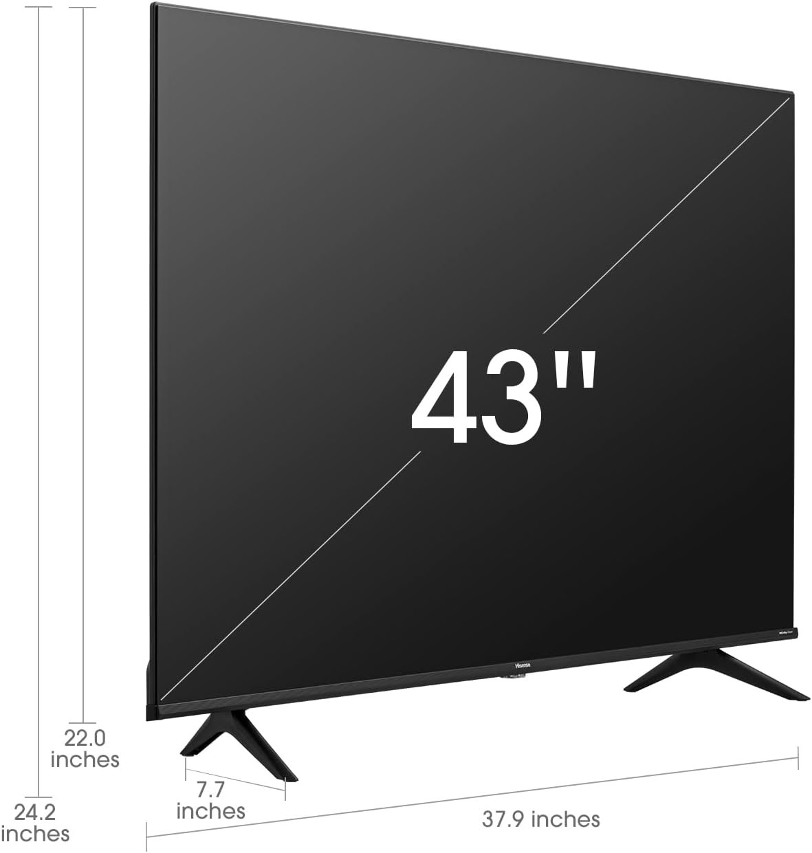 Hisense 43-Inch Class A6 Series 4K UHD Smart Google TV with Alexa Compatibility, Dolby Vision HDR, DTS Virtual X, Sports & Game Modes, Voice Remote, Chromecast Built-in (43A6H) , Black 3 Hisense 43-Inch Class A6 Series 4K UHD Smart Google TV with Alexa Compatibility, Dolby Vision HDR, DTS Virtual X, Sports & Game Modes, Voice Remote, Chromecast Built-in (43A6H) , Black - Image 3