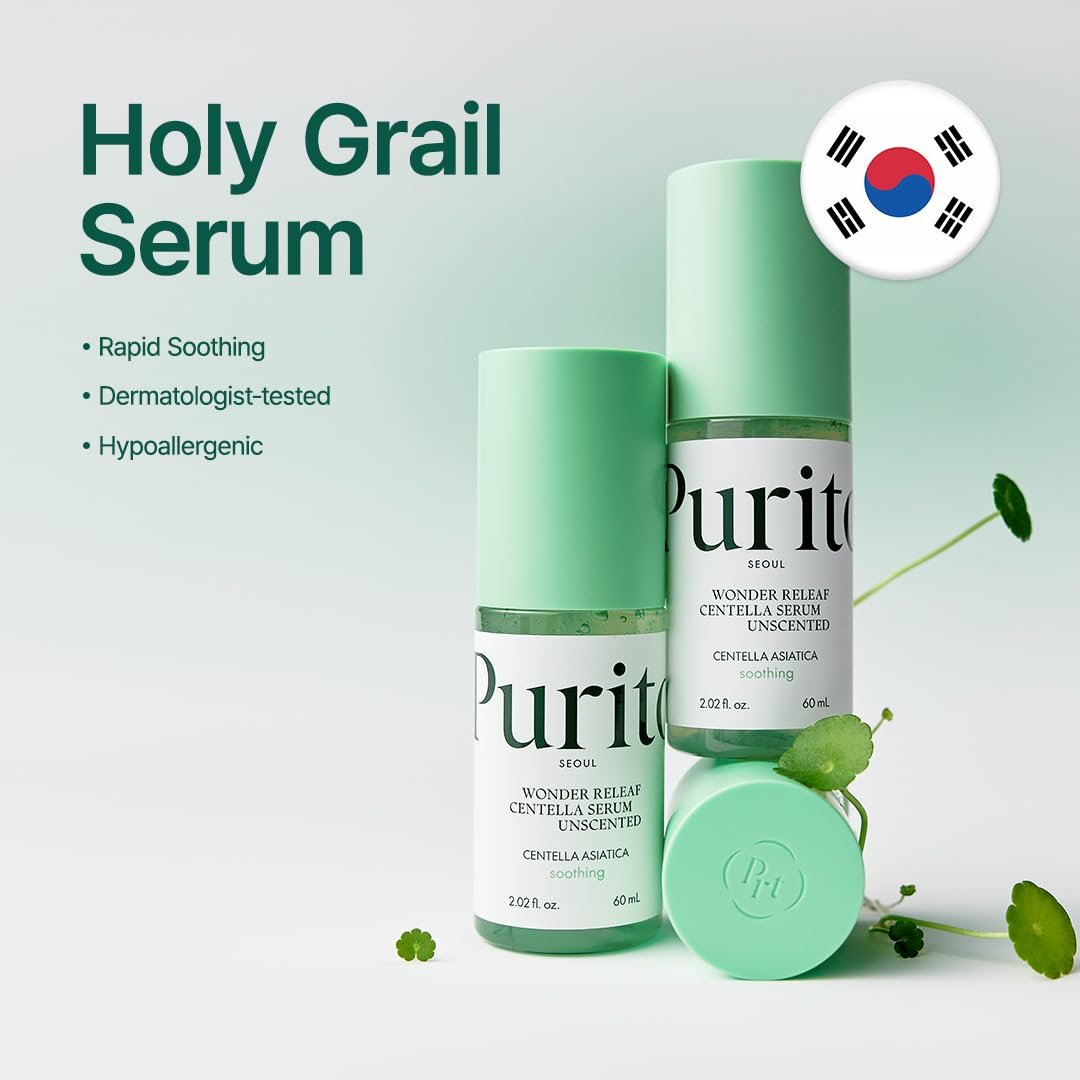 PURITO Centella Unscented Serum, Korean Centella, for All Skin Types, Ampoule, Soothing, Calming, Facial Serum for face, Vegan & Cruelty-Free, Korean Skin Care, 60ml 2fl.oz 2 PURITO Centella Unscented Serum, Korean Centella, for All Skin Types, Ampoule, Soothing, Calming, Facial Serum for face, Vegan & Cruelty-Free, Korean Skin Care, 60ml 2fl.oz - Image 2