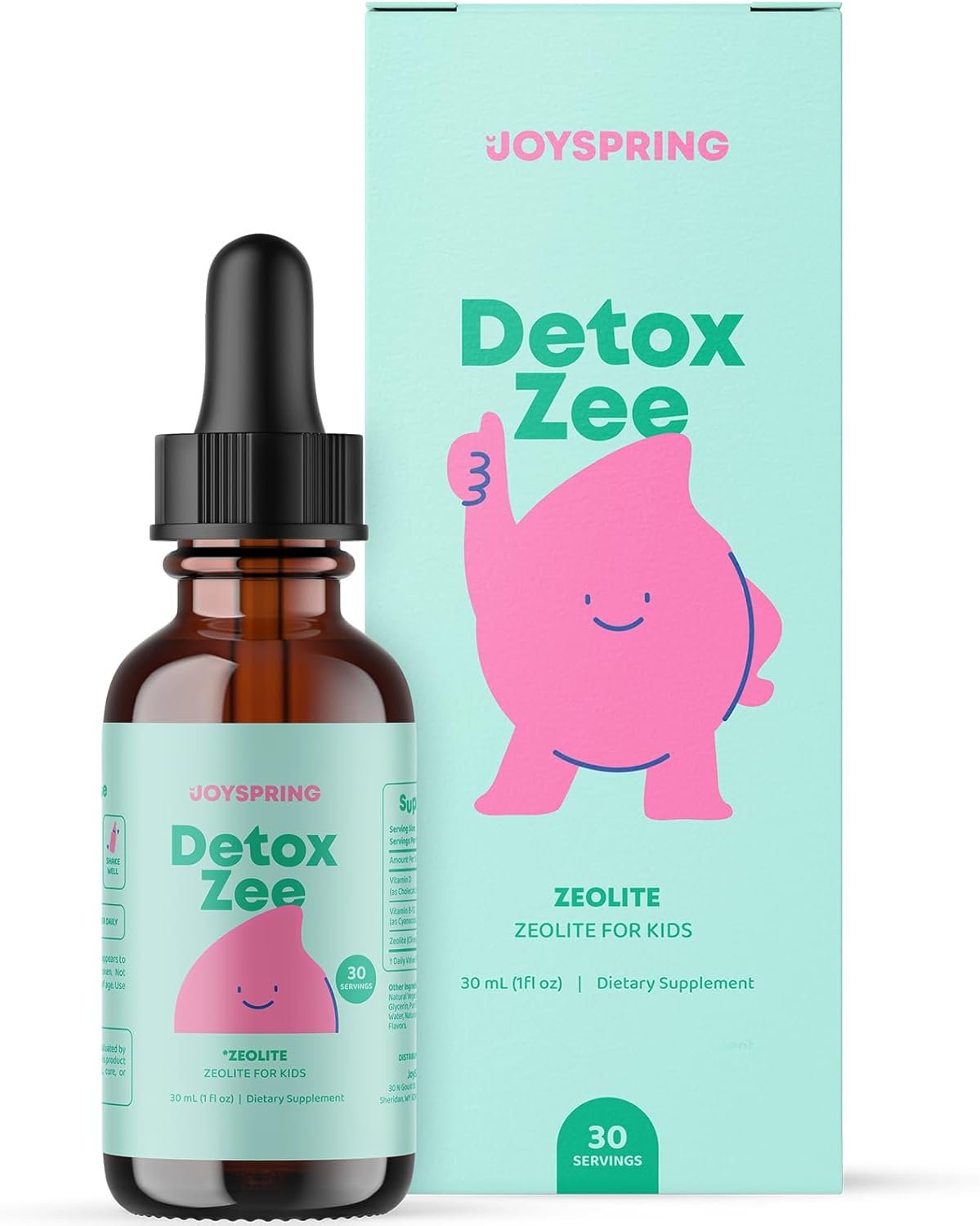 JoySpring Zeolite Drops for Kids – Natural Berry Flavor with Vitamin D3 – Supports Wellness & Everyday Vitality – 30-Day Supply
