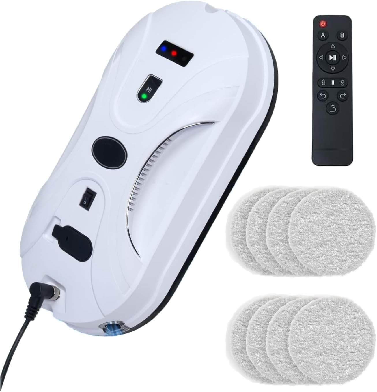 Automatic Window Cleaning Robot, Window Cleaner Robot Auto Dual Spray, 2025 Model Robot Limpia Vidrios AI Path Planning, 3000Pa Suction, Remote Control, Edge Detection for Streak-Free Glass