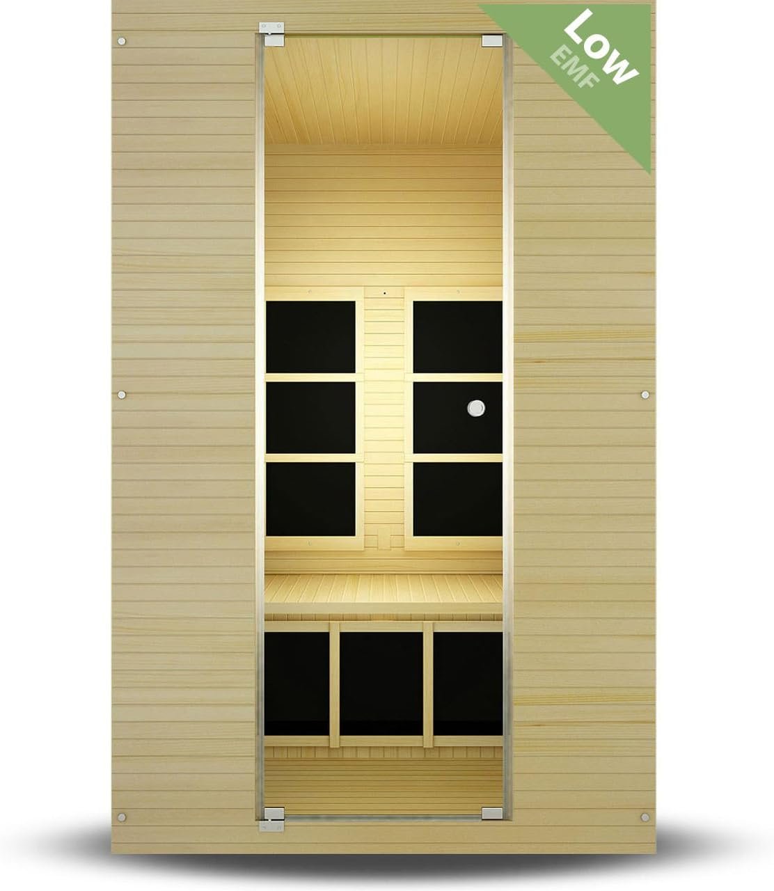 JNH Lifestyles Joyous Flex 2 Person Low EMF Far Infrared Sauna with Reversible Door