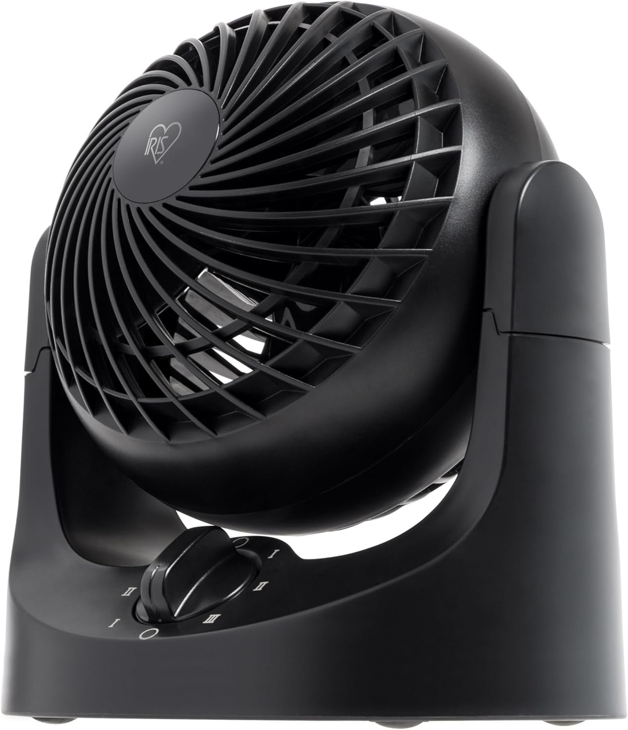 IRIS USA WOOZOO Desk Fan, Oscillating Table Air Circulator, 3 Speeds, 32ft Max Air Distance, 112° Adjustable Tilt, 27.5db Low Noise, Small Fan for Bedroom, Office, Dorm, Black