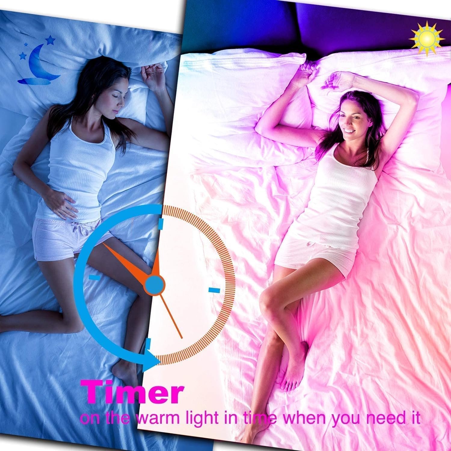 dalattin Led Lights for Bedroom 130ft(2 Rolls of 65.6ft), Led Lights with Remote&App Control, Color Changing Led Lights for Room, RGB Led Strip Lights Music Sync, Easter Home Decor, 24V Power Supply 4 dalattin Led Lights for Bedroom 130ft(2 Rolls of 65.6ft), Led Lights with Remote&App Control, Color Changing Led Lights for Room, RGB Led Strip Lights Music Sync, Easter Home Decor, 24V Power Supply - Image 4