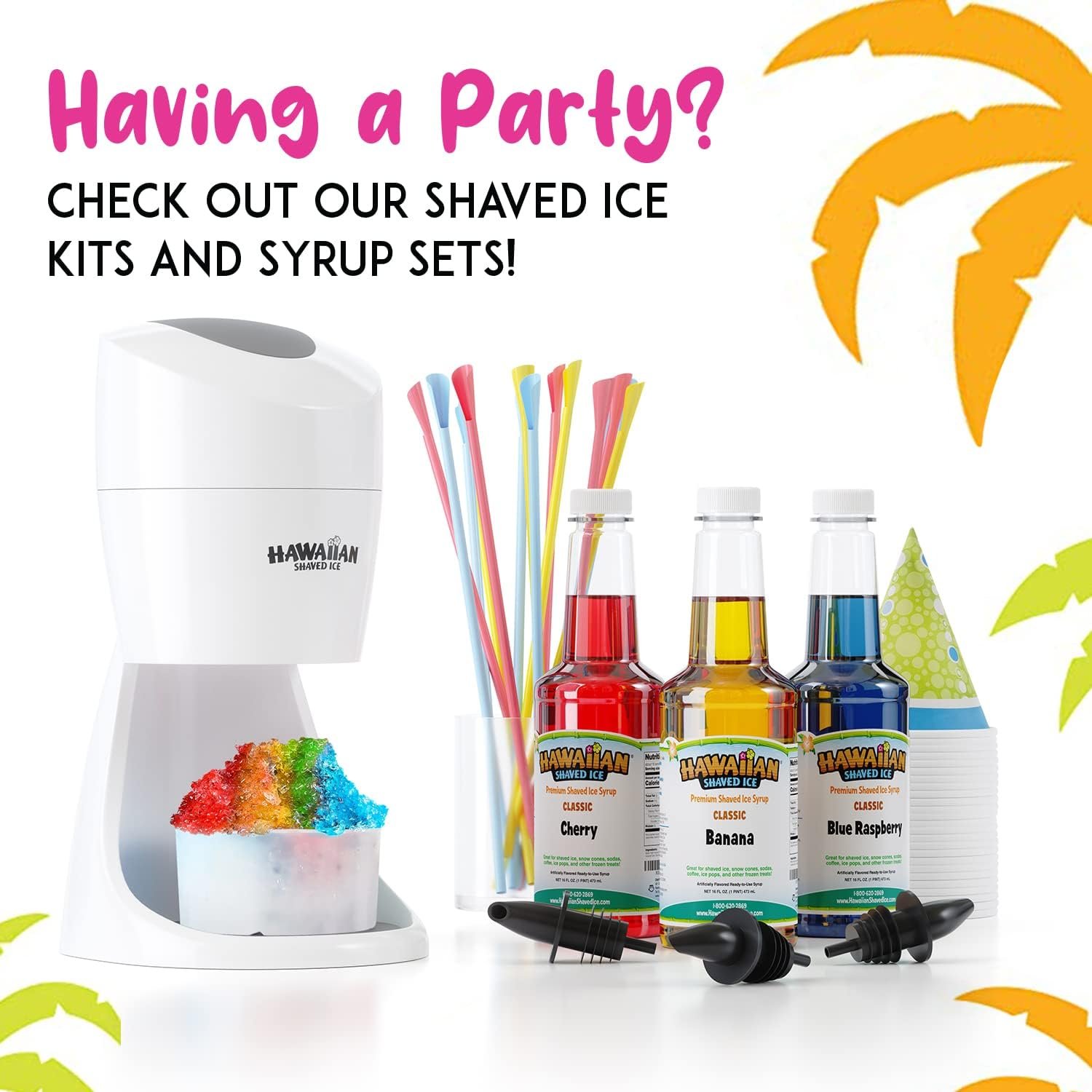 Hawaiian Shaved Ice S900A Snow Cone and Shaved Ice Machine with 2 Reusable Plastic Ice Mold Cups, Non-slip Mat, Instruction Manual, 1-year Manufacturer’s Warranty, 120V, White 8 Hawaiian Shaved Ice S900A Snow Cone and Shaved Ice Machine with 2 Reusable Plastic Ice Mold Cups, Non-slip Mat, Instruction Manual, 1-year Manufacturer’s Warranty, 120V, White - Image 8