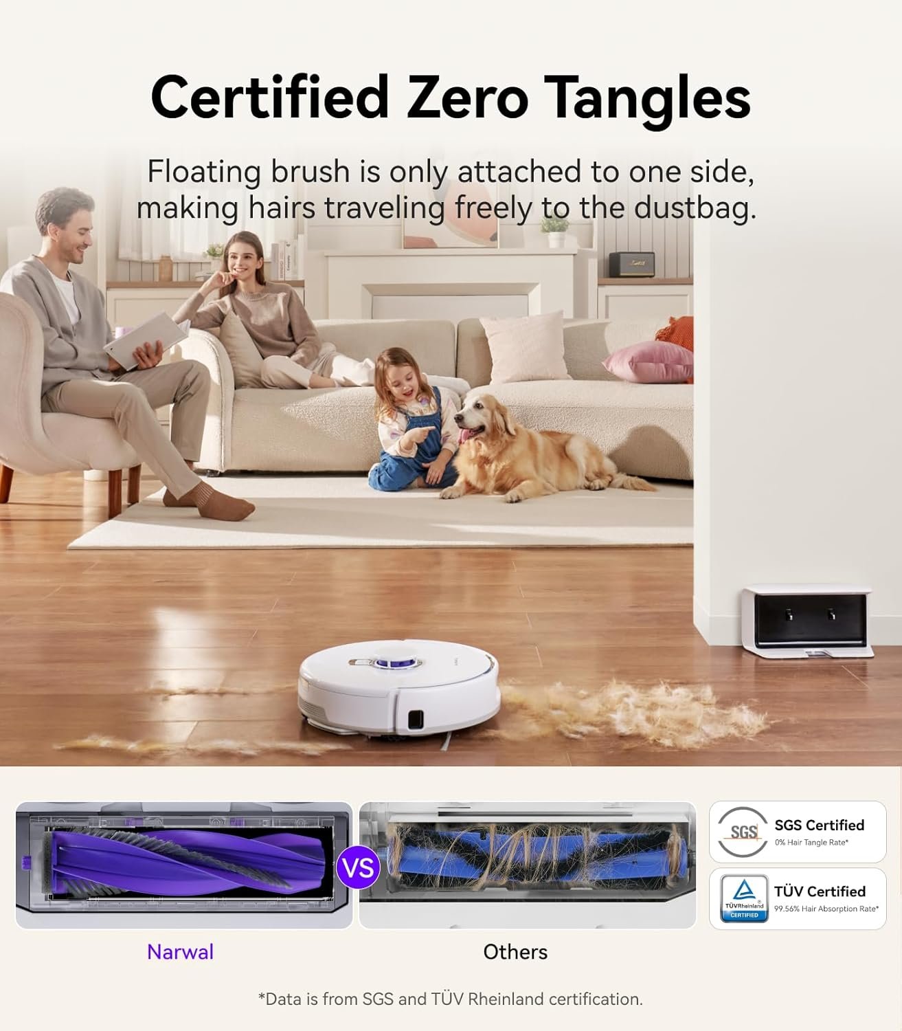 NARWAL Freo X Plus Robot Vacuum and Mop, 7-Week Dust Storage, Zero Tangles, 7800Pa Suction, Mopping, Tri-Laser Obstacle Avoidance, LiDAR Navigation, Multi-Floor Mapping, Works with Alexa, App Control 3 NARWAL Freo X Plus Robot Vacuum and Mop, 7-Week Dust Storage, Zero Tangles, 7800Pa Suction, Mopping, Tri-Laser Obstacle Avoidance, LiDAR Navigation, Multi-Floor Mapping, Works with Alexa, App Control - Image 3