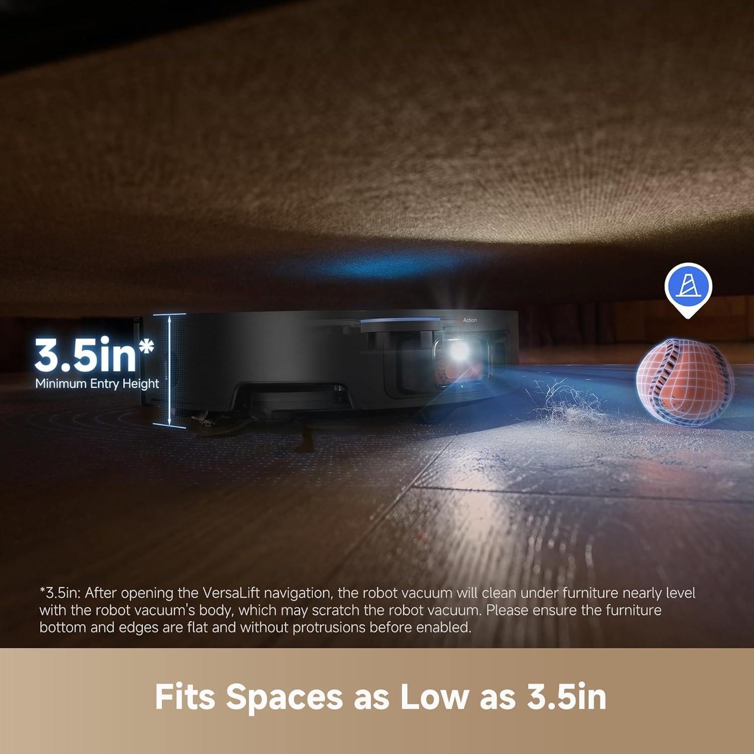 DREAME X50 Ultra Robot Vacuum and Mop with Auto-Empty and Mop Self-Cleaning, 20,000Pa Suction, Obstacle Avoidance and 360° Navigation, Corner to Edge Deep Cleaning, Detangling Brush 3 DREAME X50 Ultra Robot Vacuum and Mop with Auto-Empty and Mop Self-Cleaning, 20,000Pa Suction, Obstacle Avoidance and 360° Navigation, Corner to Edge Deep Cleaning, Detangling Brush - Image 3