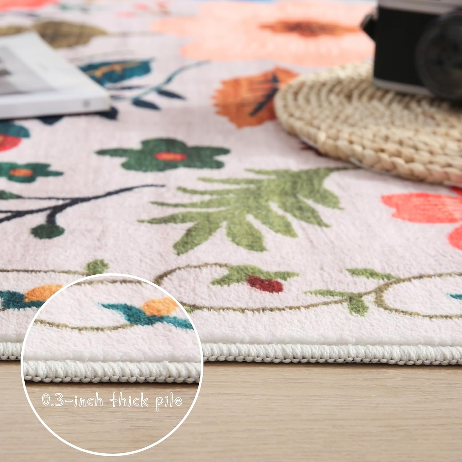 Runner Rug for Hallways Kitchen Runner Rug Non Slip 2'6''x8' Washable Runner Rugs with Rubber Backing Soft Floral Carpet Runner for Hallways, Kitchen, Laundry, Bedroom, Bathroom(Beige) 4 Runner Rug for Hallways Kitchen Runner Rug Non Slip 2'6''x8' Washable Runner Rugs with Rubber Backing Soft Floral Carpet Runner for Hallways, Kitchen, Laundry, Bedroom, Bathroom(Beige) - Image 4