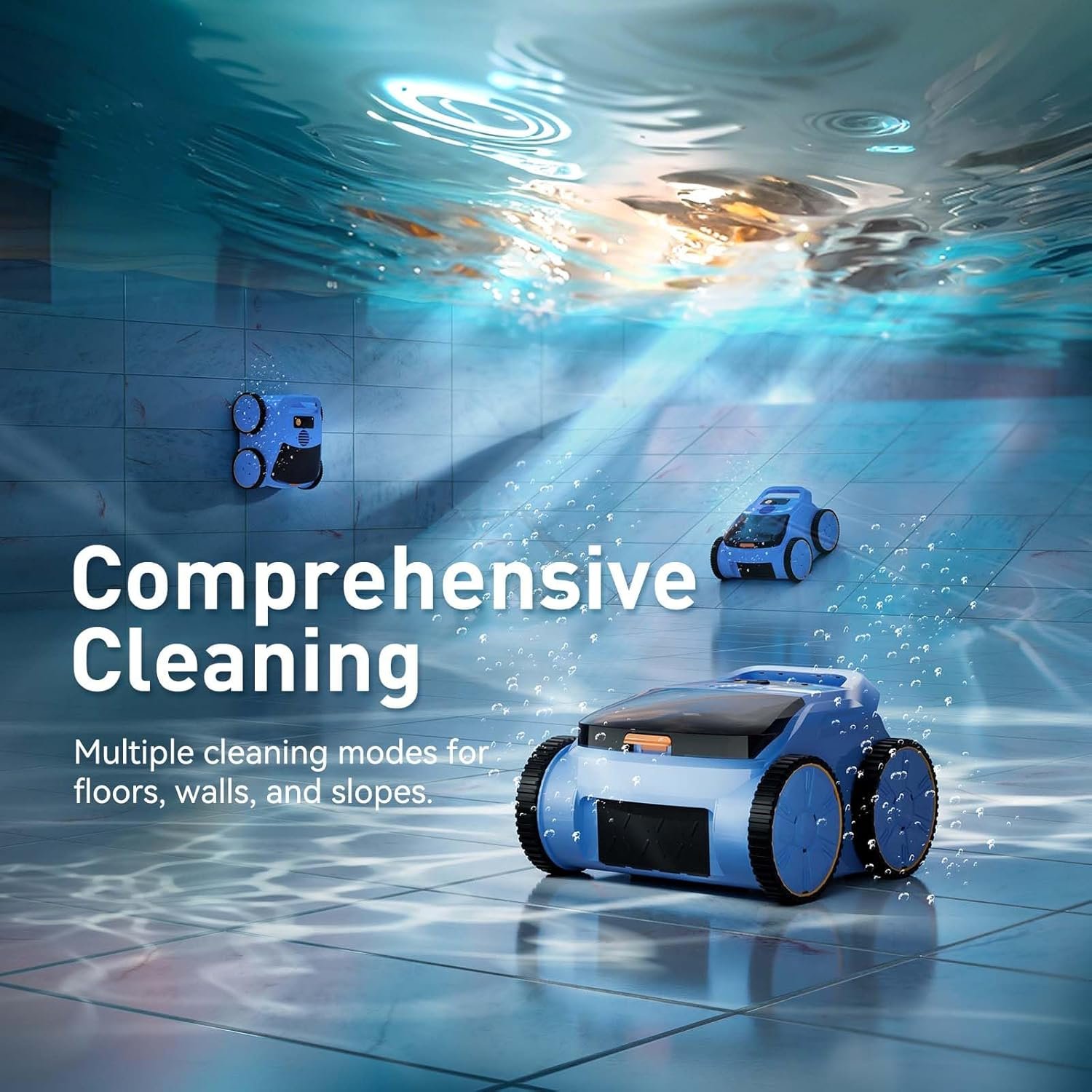 Pool Vacuum for Above Ground Pool Made by Seauto, Pool Vacuum for Inground Pools Cleans Up to 2100 Sq.ft, Pool Robot Vacuum Lasts Up to 180 Mins, Pool Cleaner for Wall, Floor and Auto Mode 2 Pool Vacuum for Above Ground Pool Made by Seauto, Pool Vacuum for Inground Pools Cleans Up to 2100 Sq.ft, Pool Robot Vacuum Lasts Up to 180 Mins, Pool Cleaner for Wall, Floor and Auto Mode - Image 2