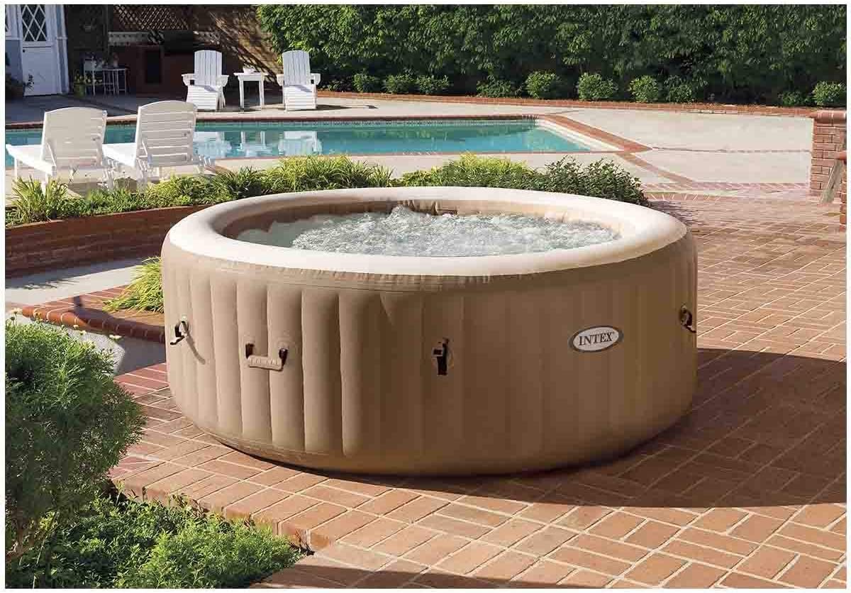 INTEX 28425E PureSpa Bubble Massage, Inflatable Spa Set, Tan, 4-Person 2 INTEX 28425E PureSpa Bubble Massage, Inflatable Spa Set, Tan, 4-Person - Image 2
