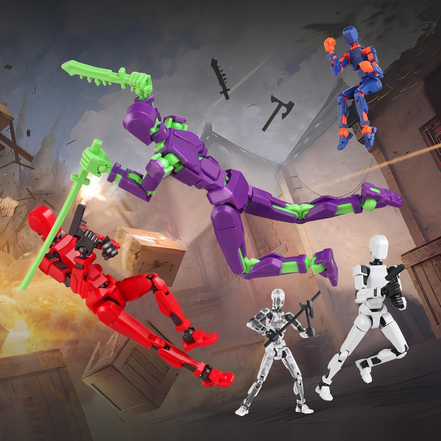 T13 Action Figure Set, 6PCS T 13 Robot Action Figure Titan 13 3D Printed Toys Articulated, for Modeling Enthusiasts Etc Birthday Gifts & Children's Day Gifts for Kids 5-8 Years Old(Assembly Required) 6 T13 Action Figure Set, 6PCS T 13 Robot Action Figure Titan 13 3D Printed Toys Articulated, for Modeling Enthusiasts Etc Birthday Gifts & Children's Day Gifts for Kids 5-8 Years Old(Assembly Required) - Image 6