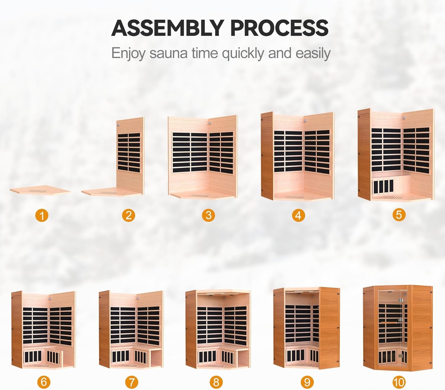 Far Infrared Wooden Sauna, 2-3 Person Indoor Wooden with 2 Bluetooth Speakers & 7 Color Lights & 7 Heating Panel, 2100W Canadian Hemlock Dry Sauna for Home,Intelligent Control Panel 7 Far Infrared Wooden Sauna, 2-3 Person Indoor Wooden with 2 Bluetooth Speakers & 7 Color Lights & 7 Heating Panel, 2100W Canadian Hemlock Dry Sauna for Home,Intelligent Control Panel - Image 7