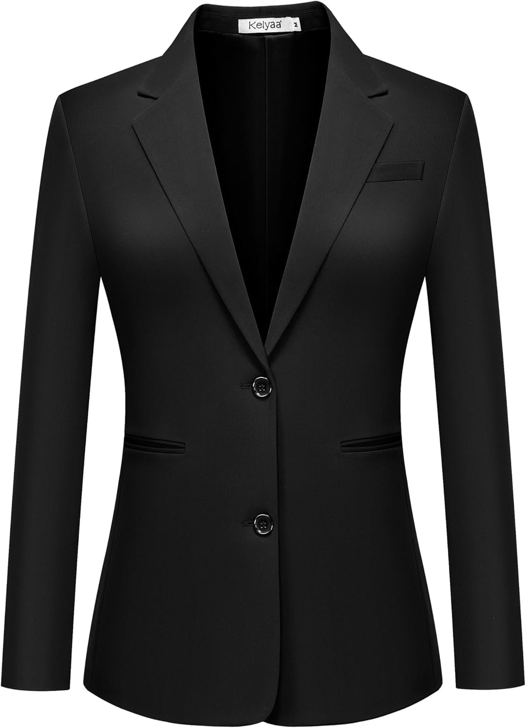 Women's Casual Blazer 2 Buttons Notch Lapel Open Front Long Sleeve Blazers Business Office Work Suit Jackets
