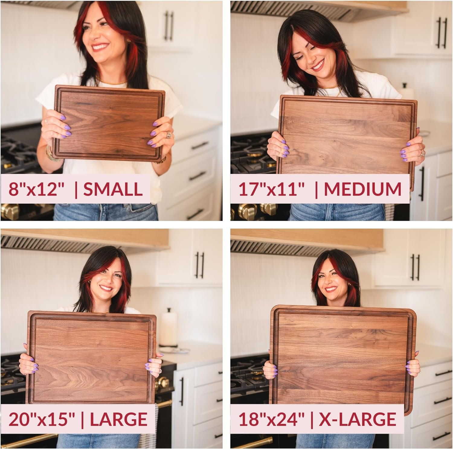 Made in USA Black Walnut Wood Cutting Board by Virginia Boys Kitchens - Butcher Block Wooden Carving Board with Juice Well made from Sustainable Hardwood (17x11) 8 Made in USA Black Walnut Wood Cutting Board by Virginia Boys Kitchens - Butcher Block Wooden Carving Board with Juice Well made from Sustainable Hardwood (17x11) - Image 8