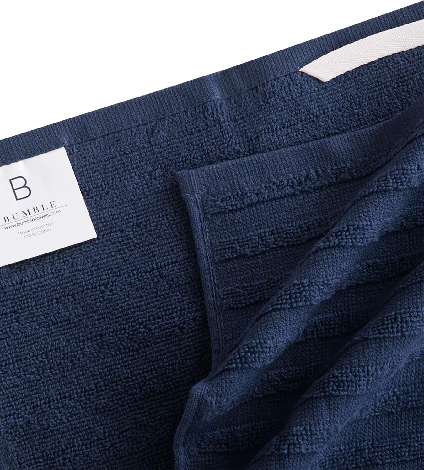 Premium Kitchen Dish Hand Towels (20”x 28”, 6 Pack) | Large,Cotton Flat & Terry Highly Absorbent Tea Towels Set with Hanging Loop | Navy Blue 4 Premium Kitchen Dish Hand Towels (20”x 28”, 6 Pack) | Large,Cotton Flat & Terry Highly Absorbent Tea Towels Set with Hanging Loop | Navy Blue - Image 4