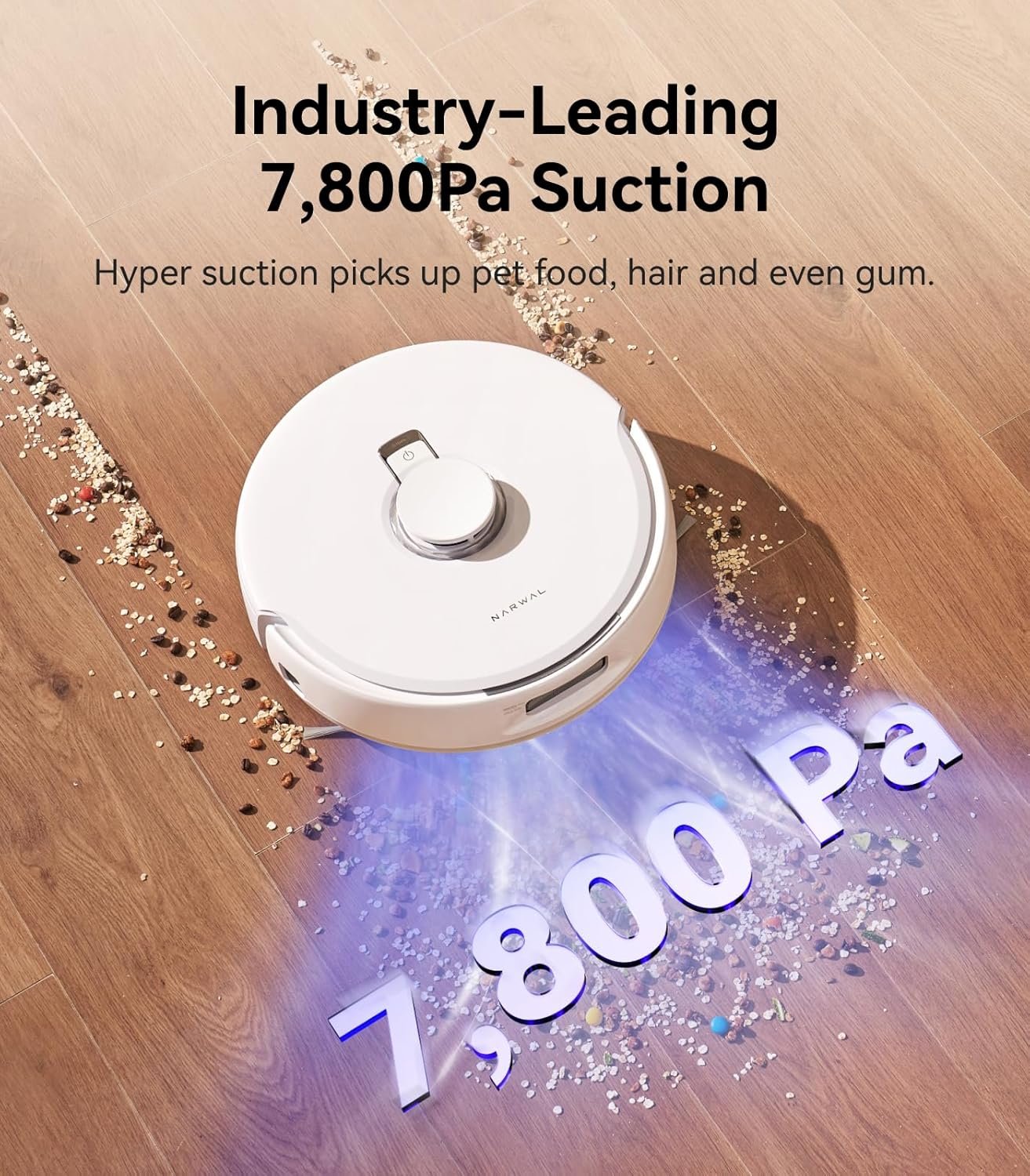 NARWAL Freo X Plus Robot Vacuum and Mop, 7-Week Dust Storage, Zero Tangles, 7800Pa Suction, Mopping, Tri-Laser Obstacle Avoidance, LiDAR Navigation, Multi-Floor Mapping, Works with Alexa, App Control 4 NARWAL Freo X Plus Robot Vacuum and Mop, 7-Week Dust Storage, Zero Tangles, 7800Pa Suction, Mopping, Tri-Laser Obstacle Avoidance, LiDAR Navigation, Multi-Floor Mapping, Works with Alexa, App Control - Image 4