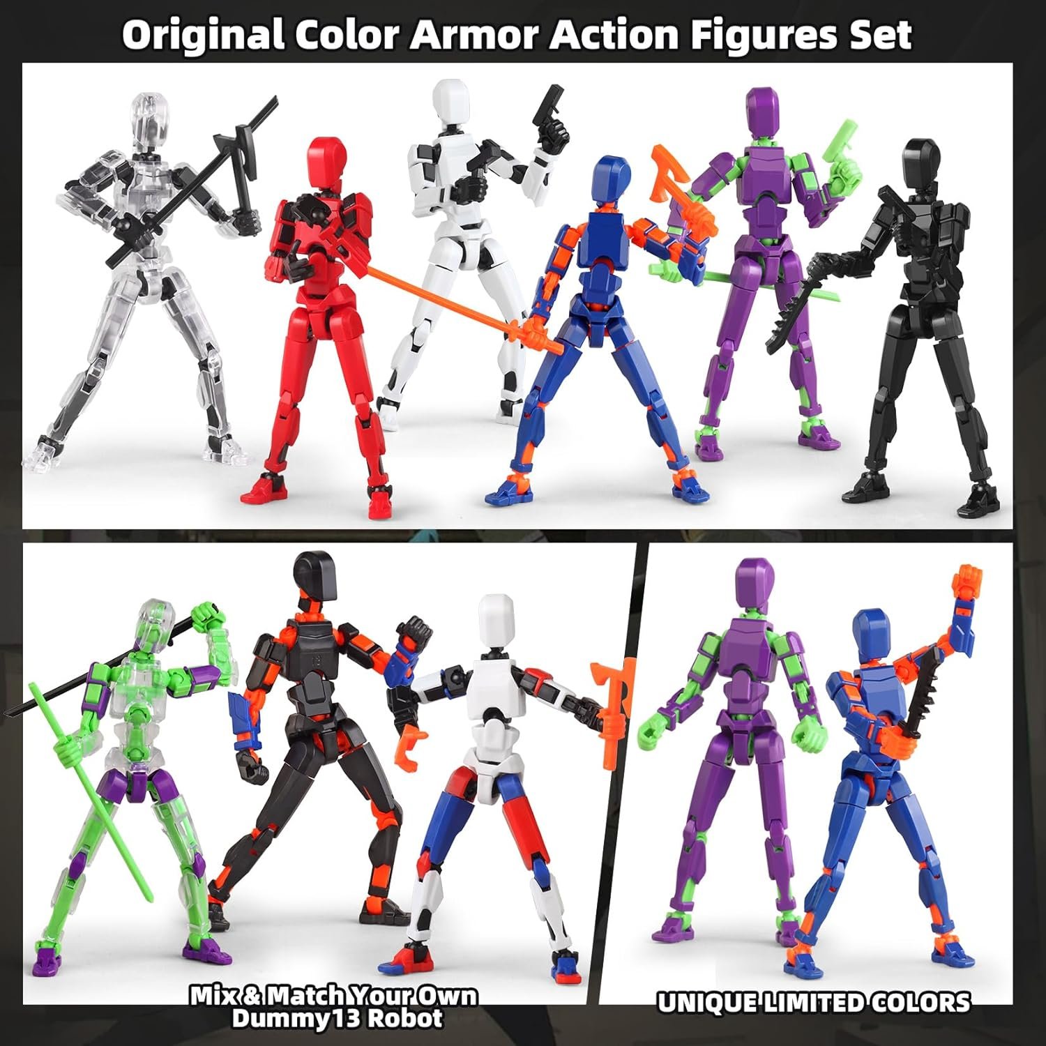 T13 Action Figure Set, 6PCS T 13 Robot Action Figure Titan 13 3D Printed Toys Articulated, for Modeling Enthusiasts Etc Birthday Gifts & Children's Day Gifts for Kids 5-8 Years Old(Assembly Required) 5 T13 Action Figure Set, 6PCS T 13 Robot Action Figure Titan 13 3D Printed Toys Articulated, for Modeling Enthusiasts Etc Birthday Gifts & Children's Day Gifts for Kids 5-8 Years Old(Assembly Required) - Image 5